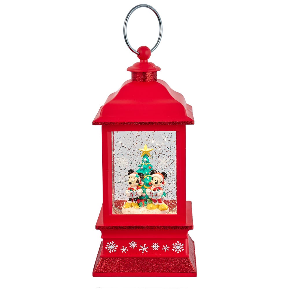 Kurt Adler 9-Inch Battery-Operated Disney&#xA9; Mickey and Minnie Spinning Musical Light-Up Lantern