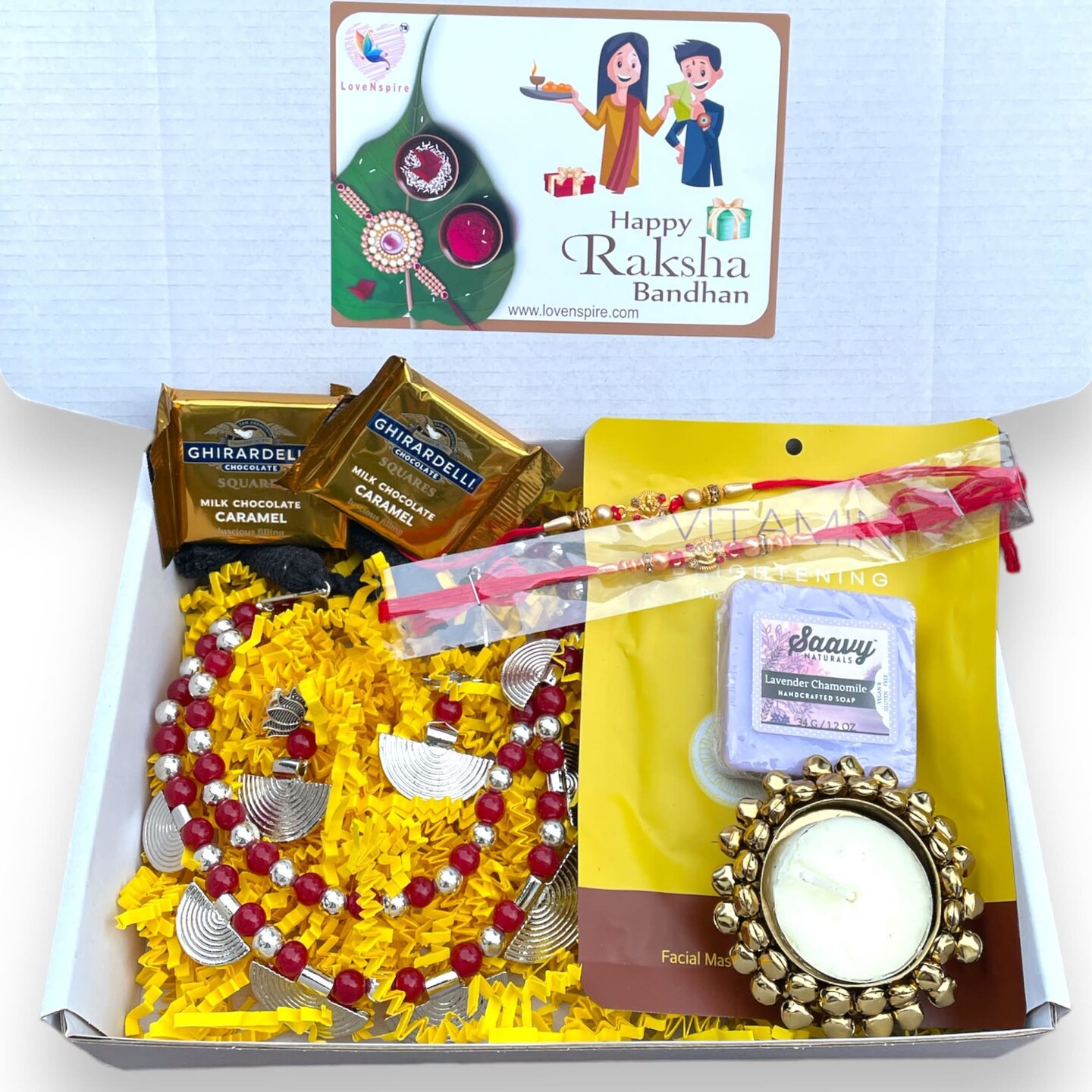Rakhi Gift Hamper Rakhi for Sister Bhabhi Rakhi Set of 2 with Roli Chawal - Raksha Bandhan Bracelet Rakhi