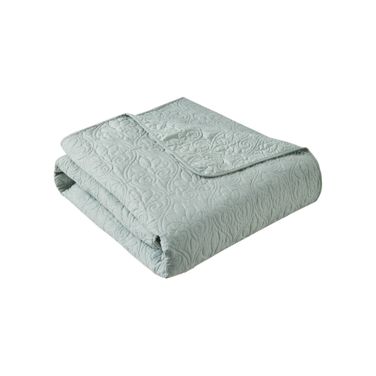Edge Collections - 60" x 70" - Light Blue - Oversized Quilted Throw Seafoam - 1 Piece