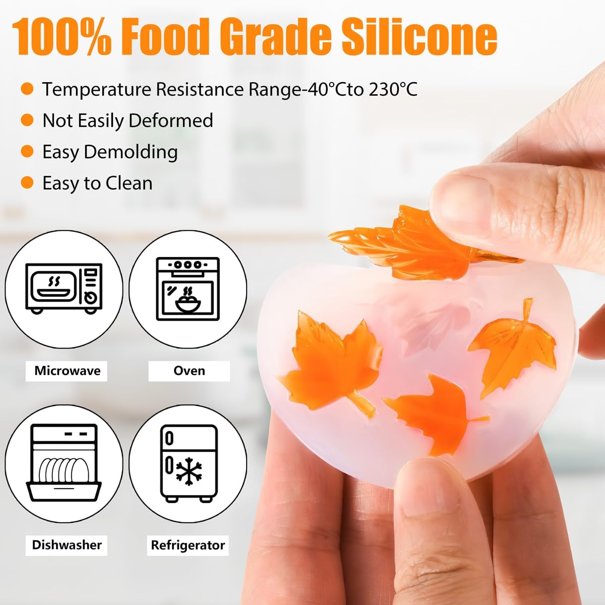 7 Pieces 3D Pumpkin Candle Silicone Molds(White)6.5 x 6.5 x 1.9 inches