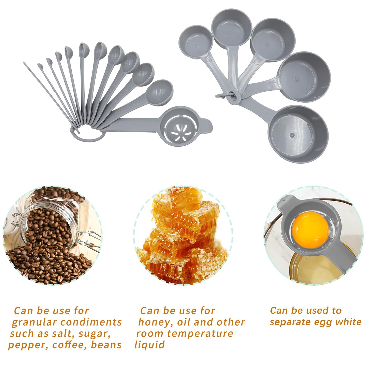 72 Pieces Silicone Bakeware Set, Nonstick Baking Pans Set, Easy Release Oven Silicone Pan for Kitchen with Cake Pans, Loaf Pans, Baking Cups, Measuring Cups and Spoons Set, Grey