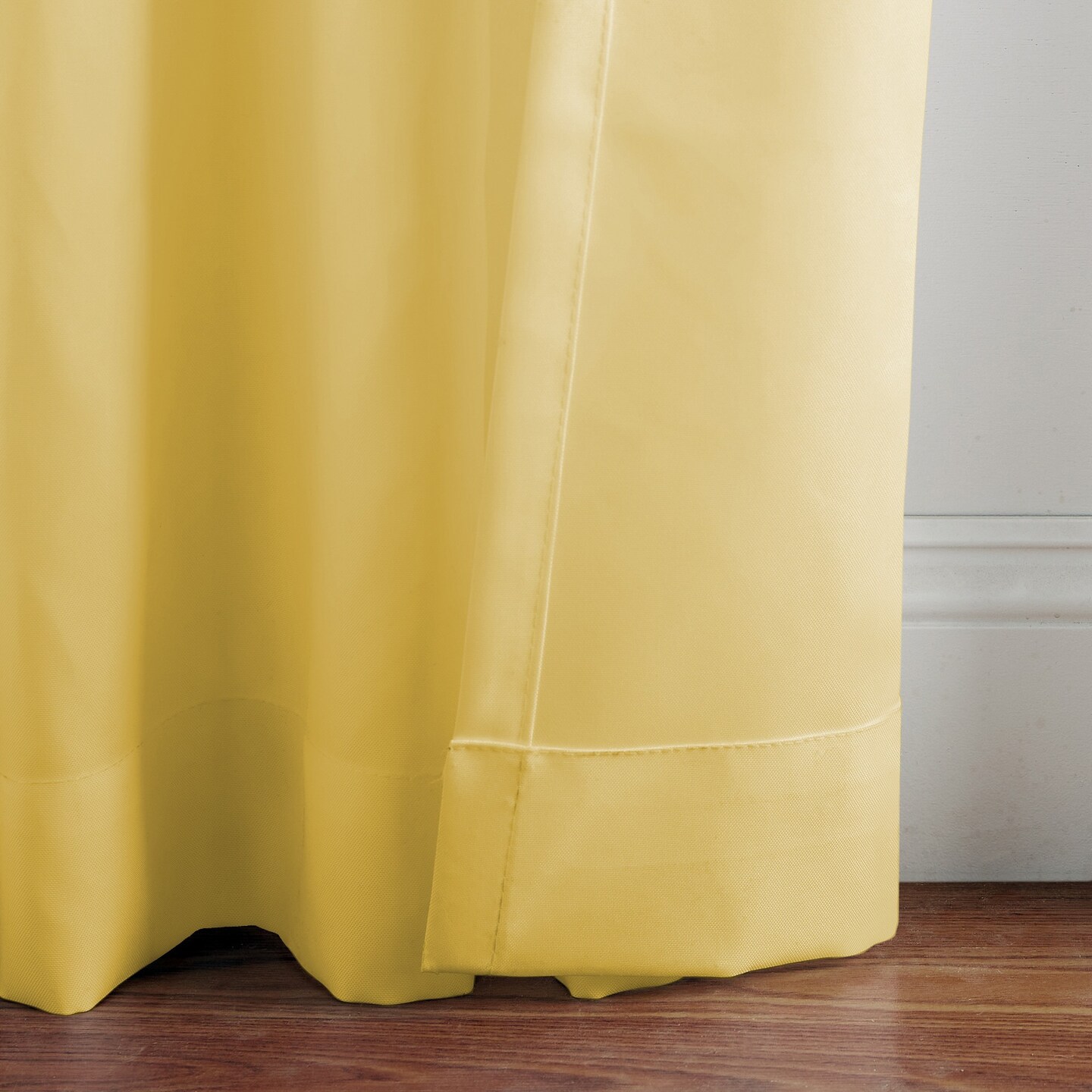 Threadmade Home Matine Solid Tab Top Indoor/Outdoor Window Curtain, Yellow - 52"W x 84"L