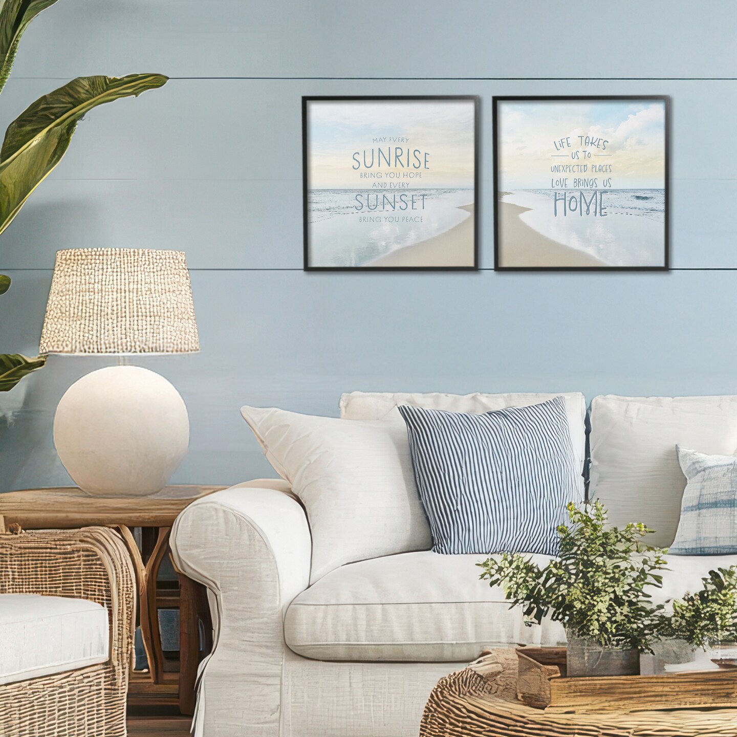 Stupell Industries Beautiful Beach Inspirations 2pc Framed Giclee Set, design by Natalie Carpentieri