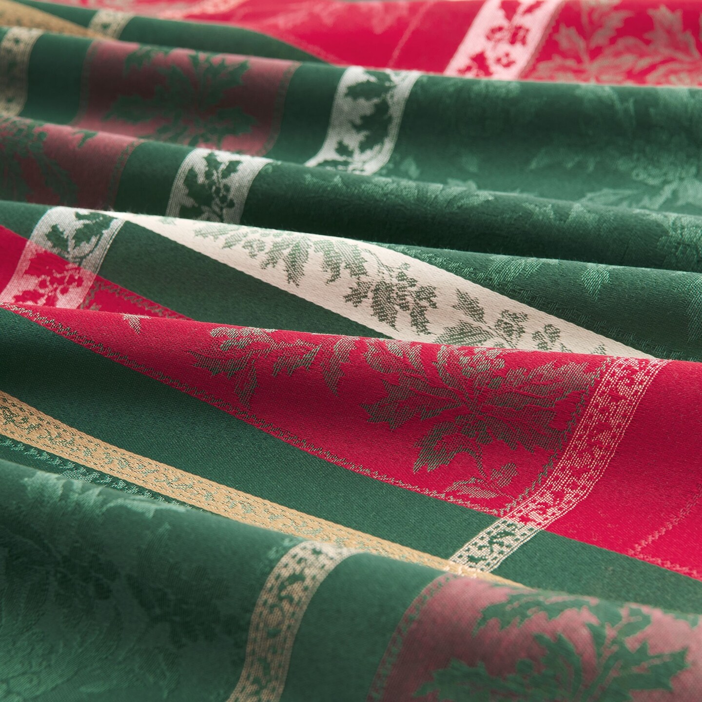 Threadmade Home Merry and Festive Jacquard Tablecloth, Multicolor - 52"W x 70"L