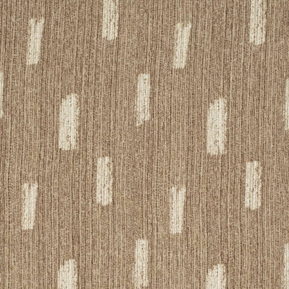 Beige & Brown Abstract Woven Pattern Upholstery Fabric by The Yard - SKU: Zachary Tan