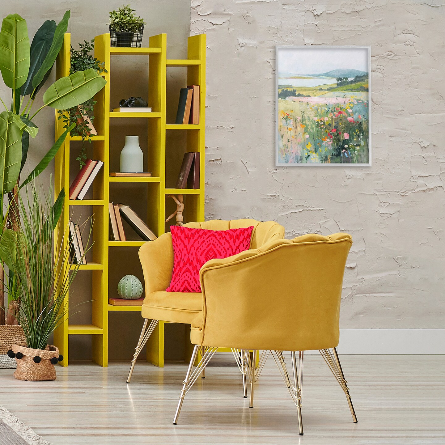 Stupell Industries Soft Abstract Countryside Framed Giclee Wall Art Design by RileyB