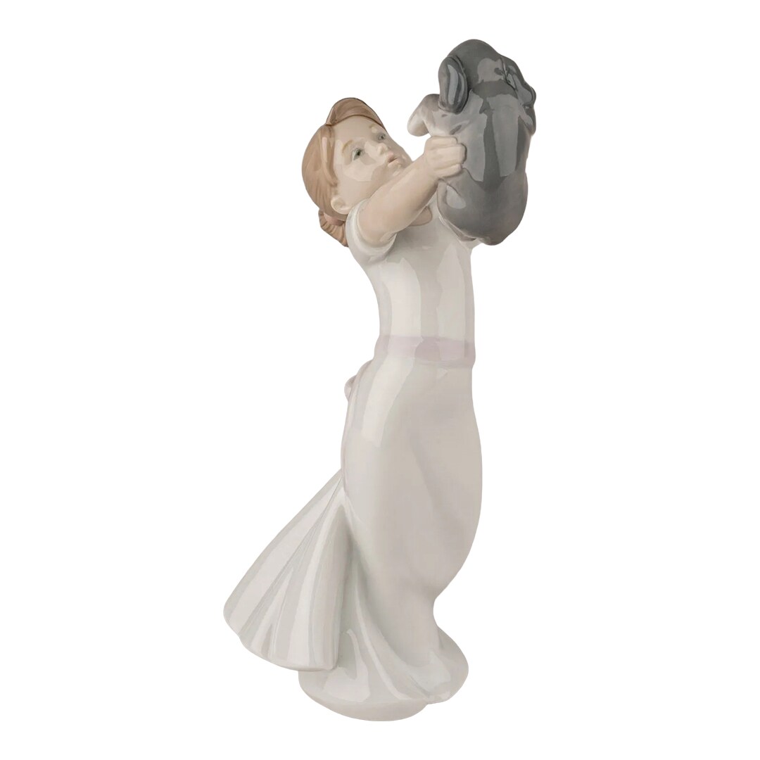 Lladro The Best of Friends Porcelain Girl With Puppy Figurine