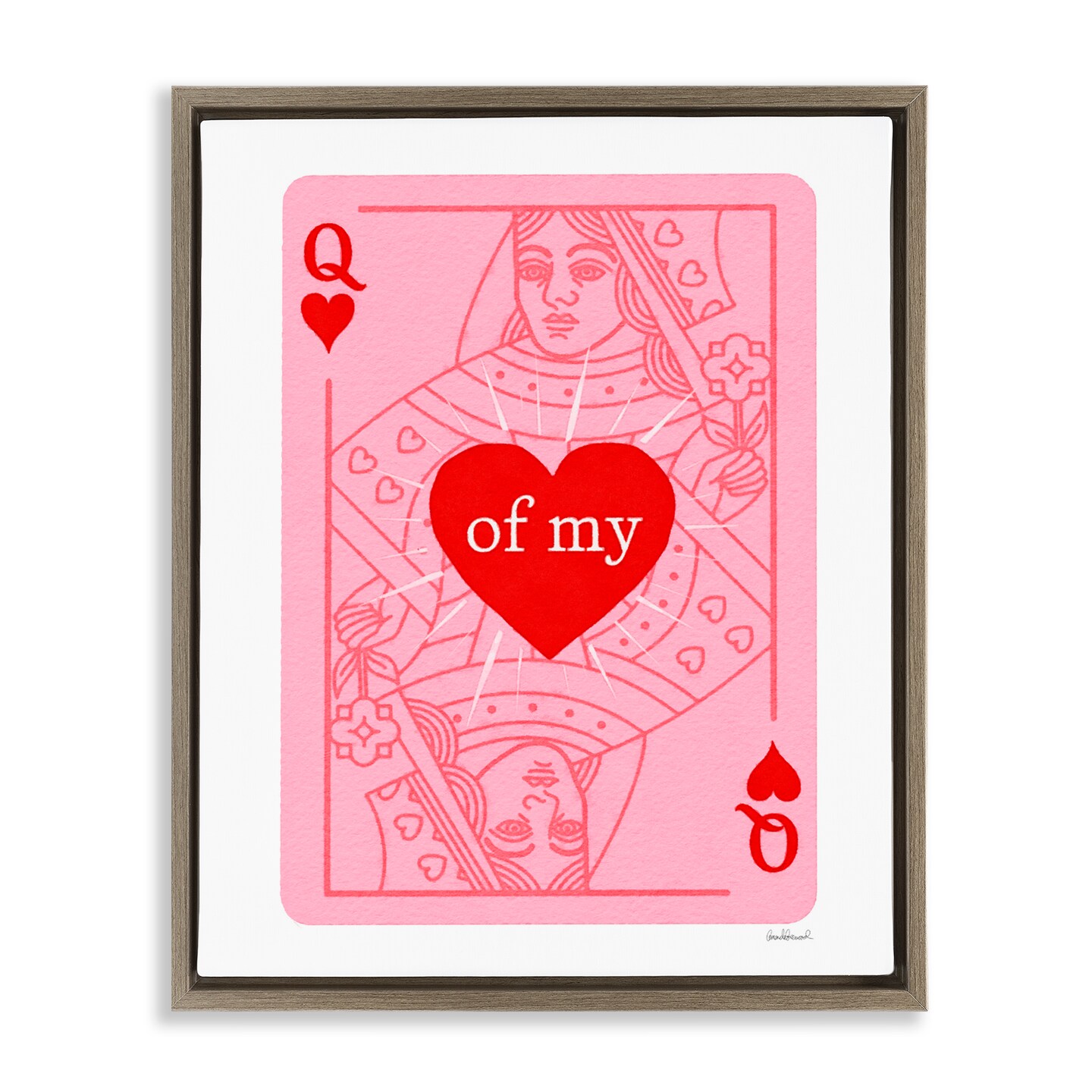 Stupell Industries Queen Of My Heart Floating Frame, design by Amanda Greenwood