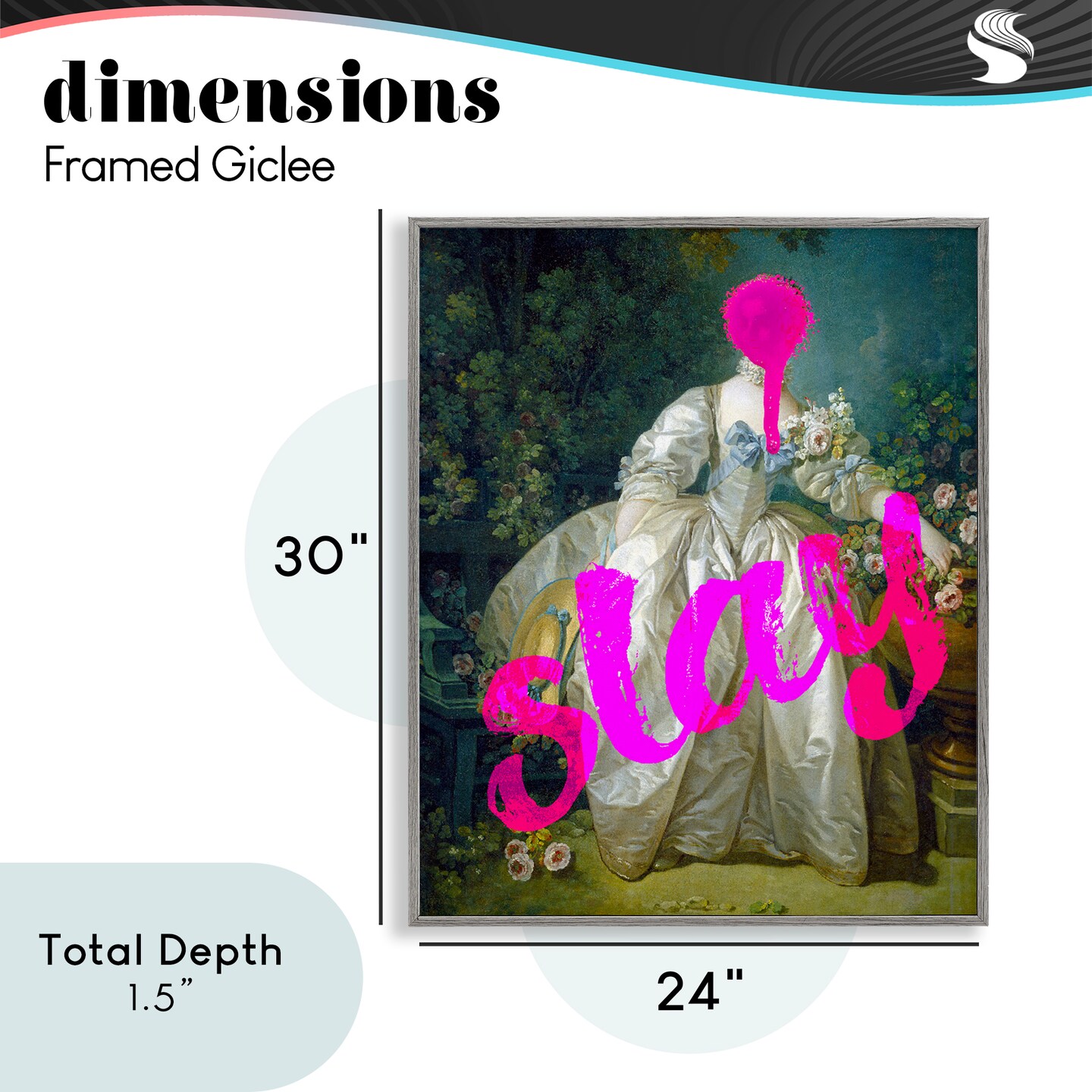 Stupell Industries Slay Classical Baroque Gown Framed Giclee, design by Lil' Rue