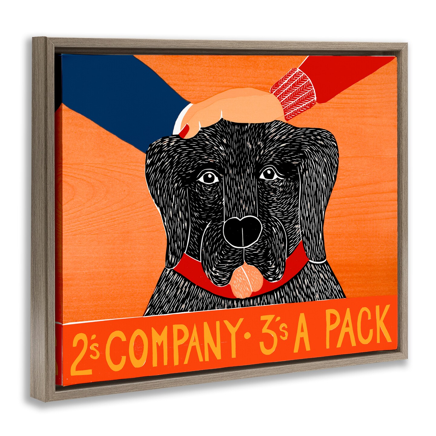 Stupell Industries 2's Company Dog Floating Frame, design by Stephen Huneck