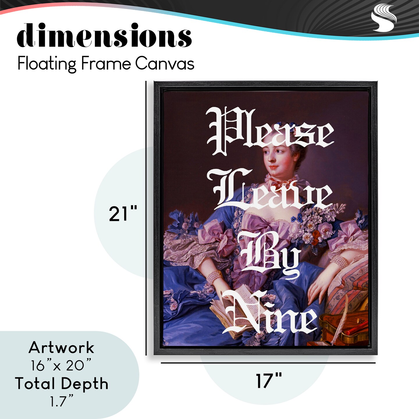 Stupell Industries Please Leave By Nine Floating Frame, design by Lil' Rue