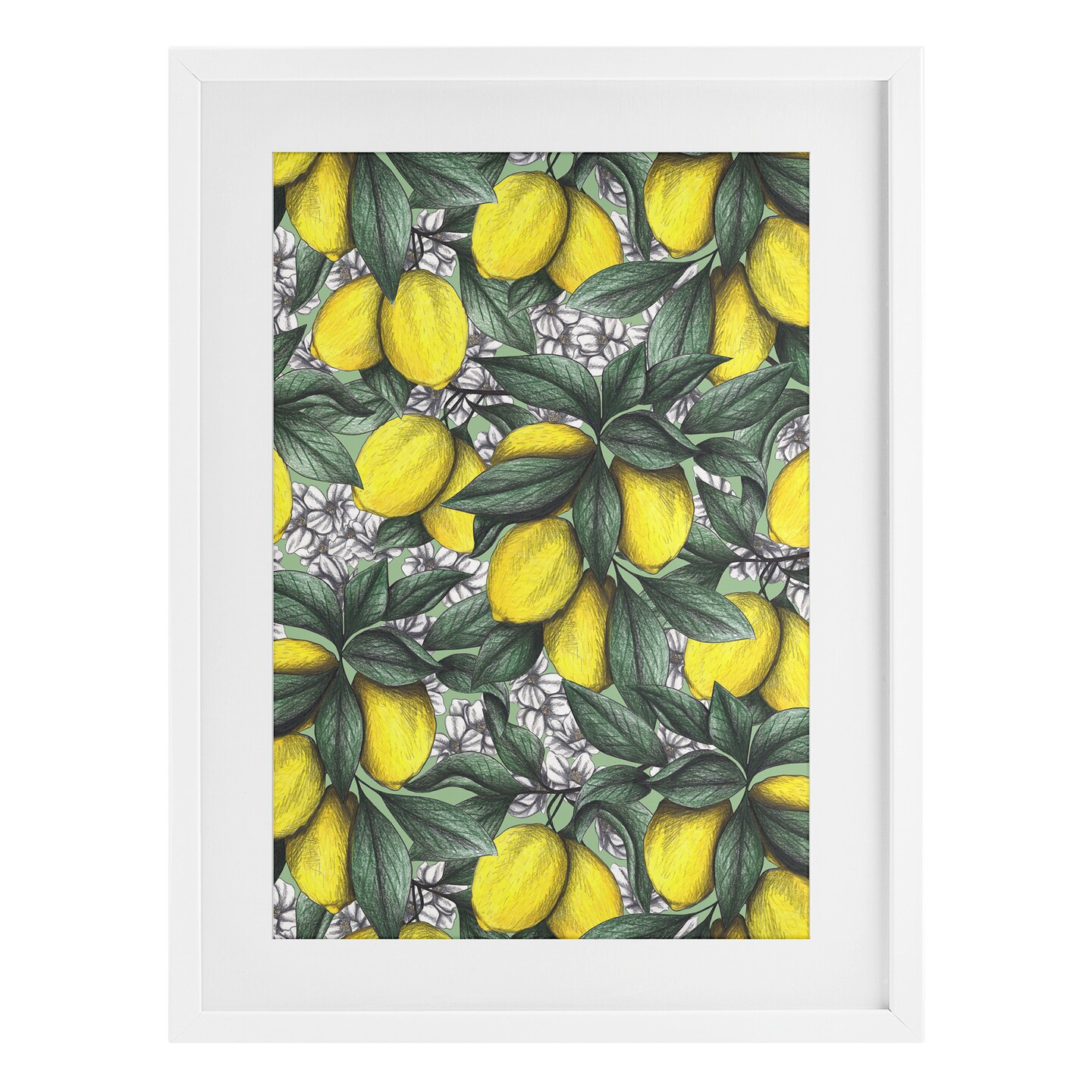 Stupell Industries Under The Lemon Tree Framed Print Under Glass, design by Cecilia Battaini