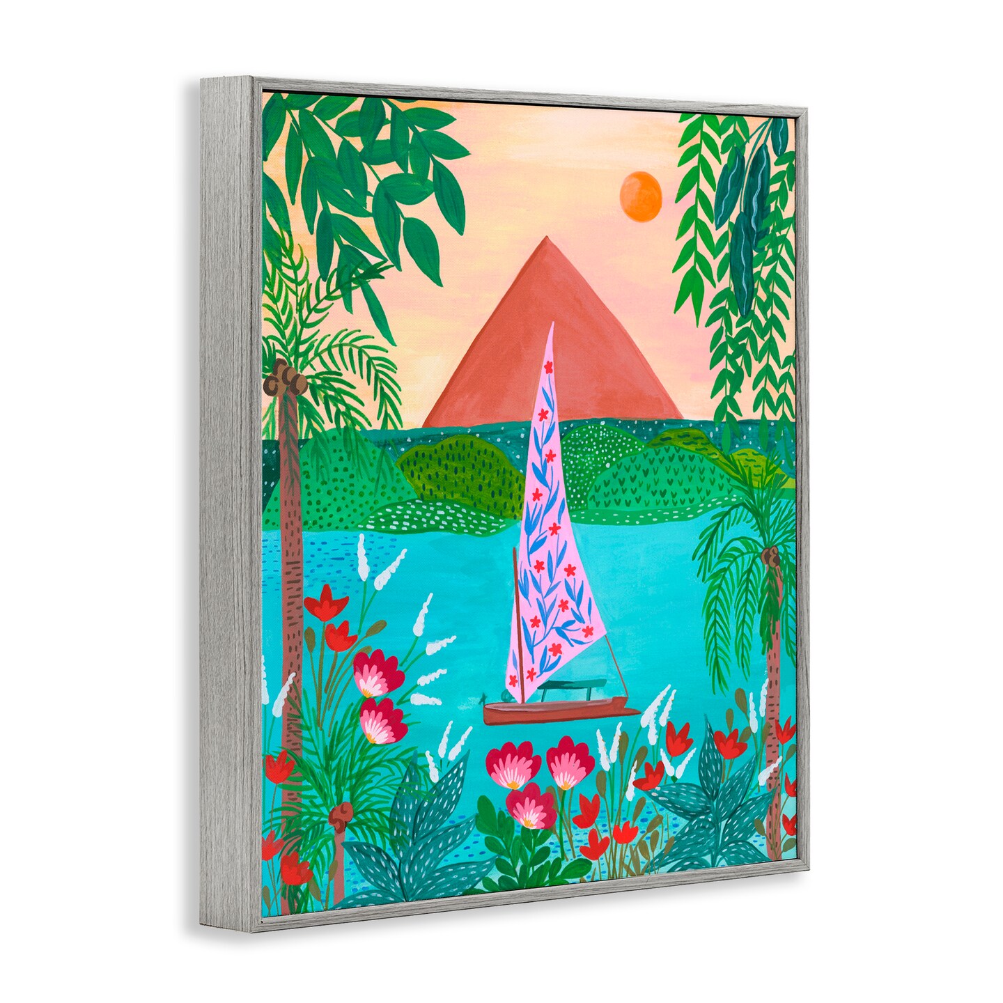 Stupell Industries Sailboat on Egypt Nile Framed Giclee, design by Nabeela Rumi