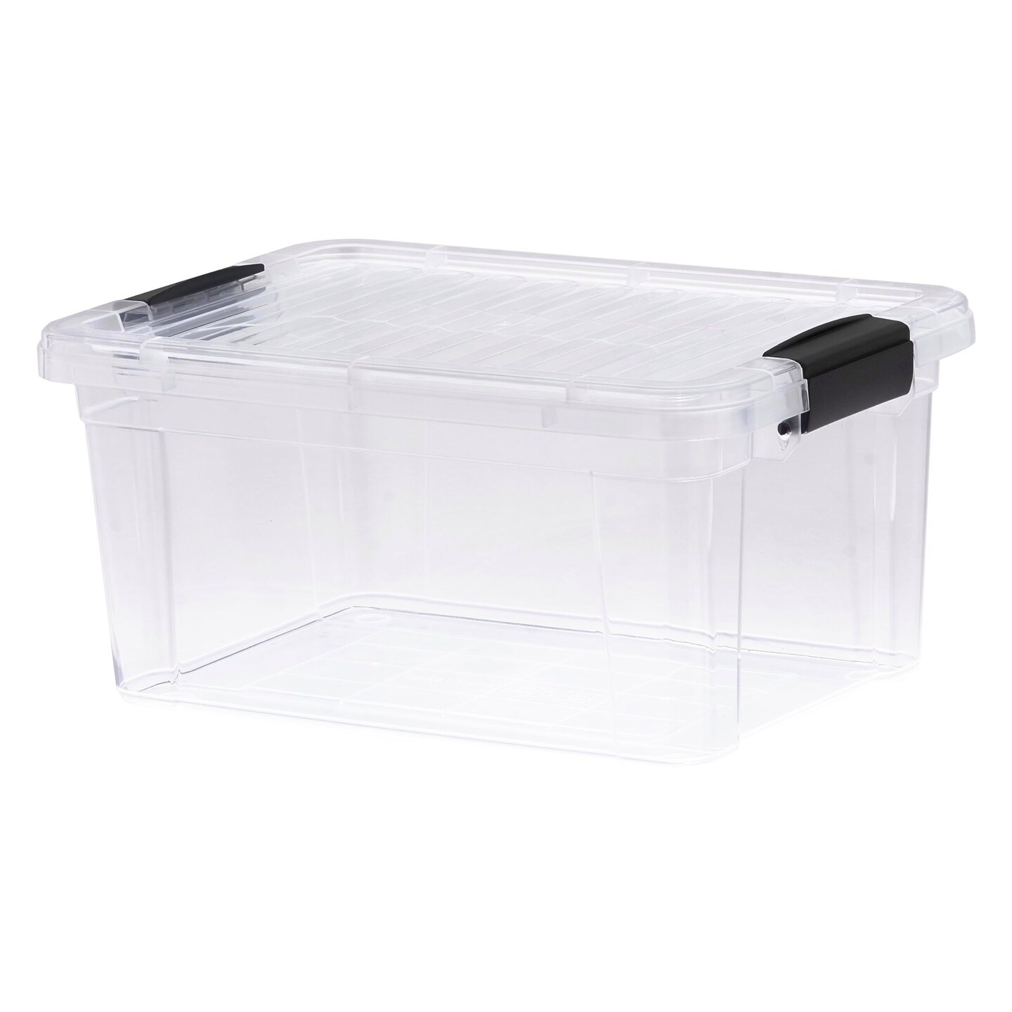 Superio Clear Storage Box with Lid, Plastic Container Bins for Organizing, Stackable Crates, BPA Free, Non Toxic, Odor Free, Organizers for Home, Office, School, and Dorm