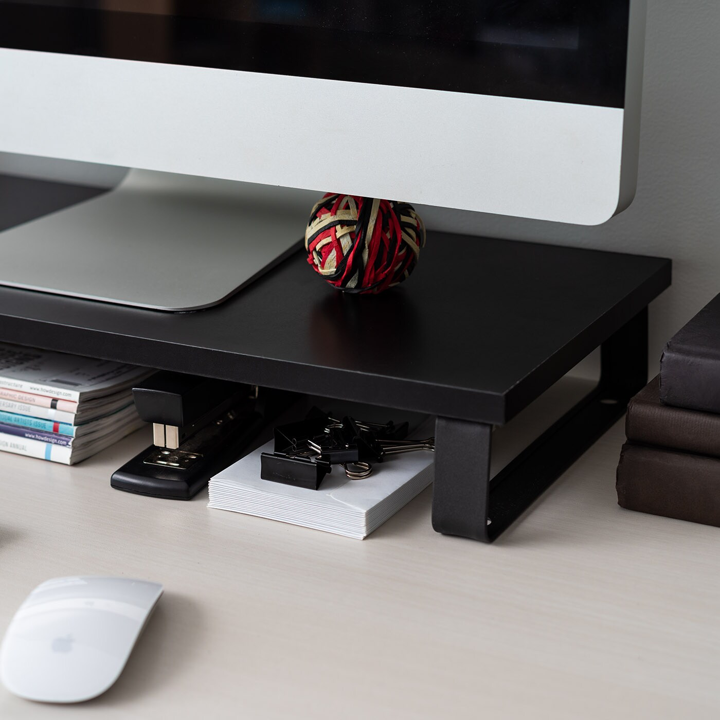 IRIS USA 1 Tier Computer Monitor Stand for Desk