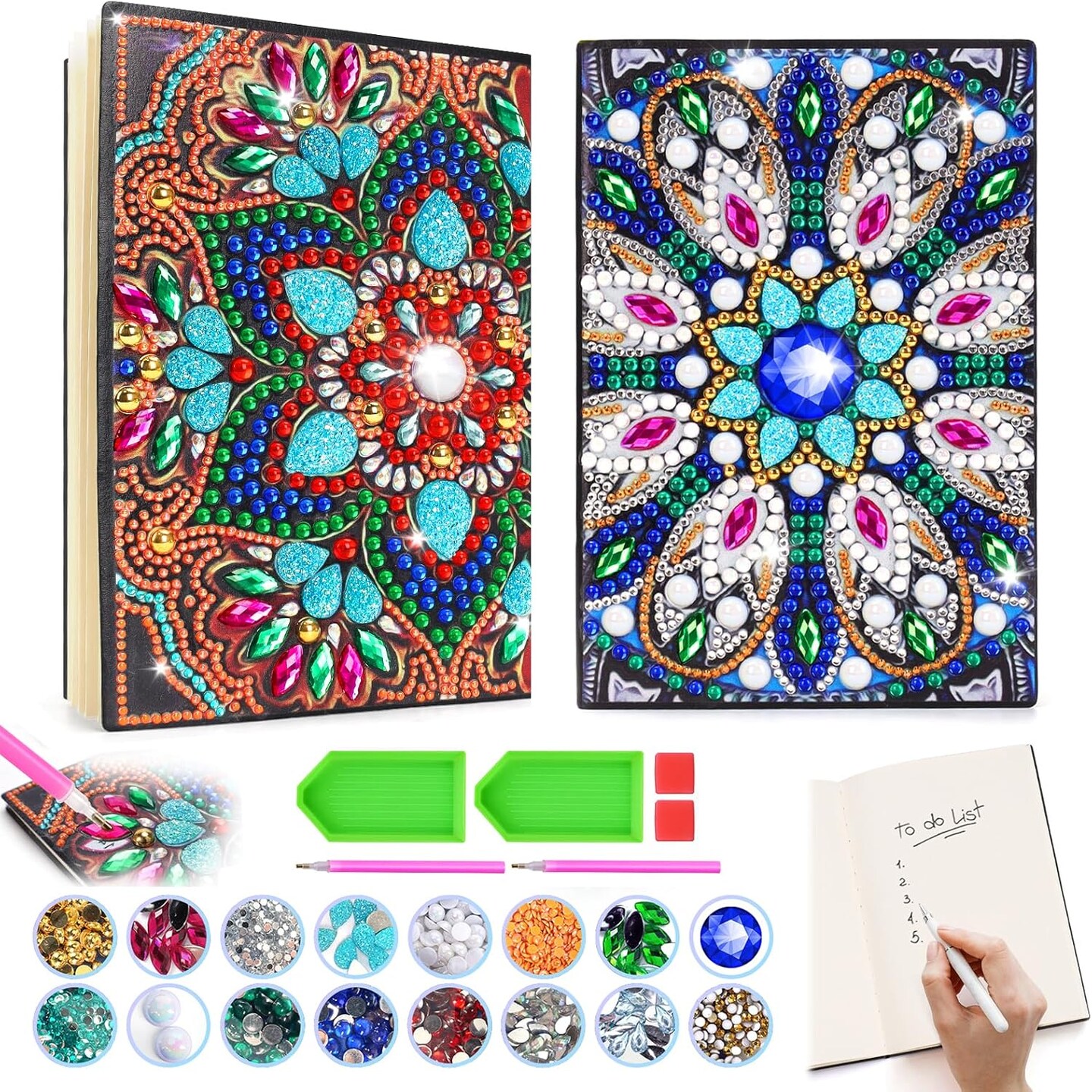 Craft Kits for Kids Age 6 8 9 10 Girls Birthday Presents for 5 7 11 12 Year Old Notebook Diamond Art Painting Kit Arts and Crafts for Kids Toys for 5 10 Year Old Girl Gifts Diary 2 pcs Michaels