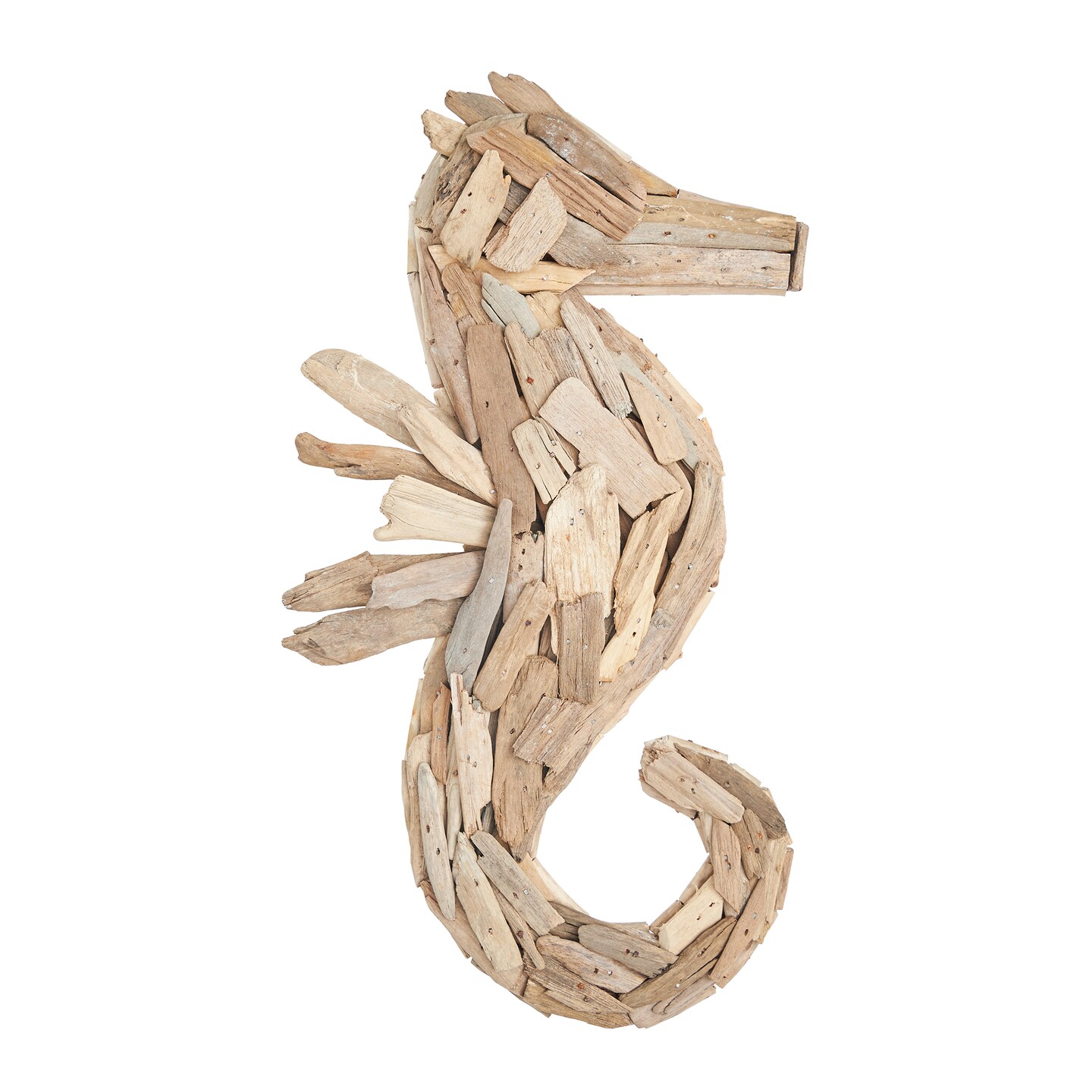 14.5&#x22; Driftwood Seahorse Hanging Wall Figurine
