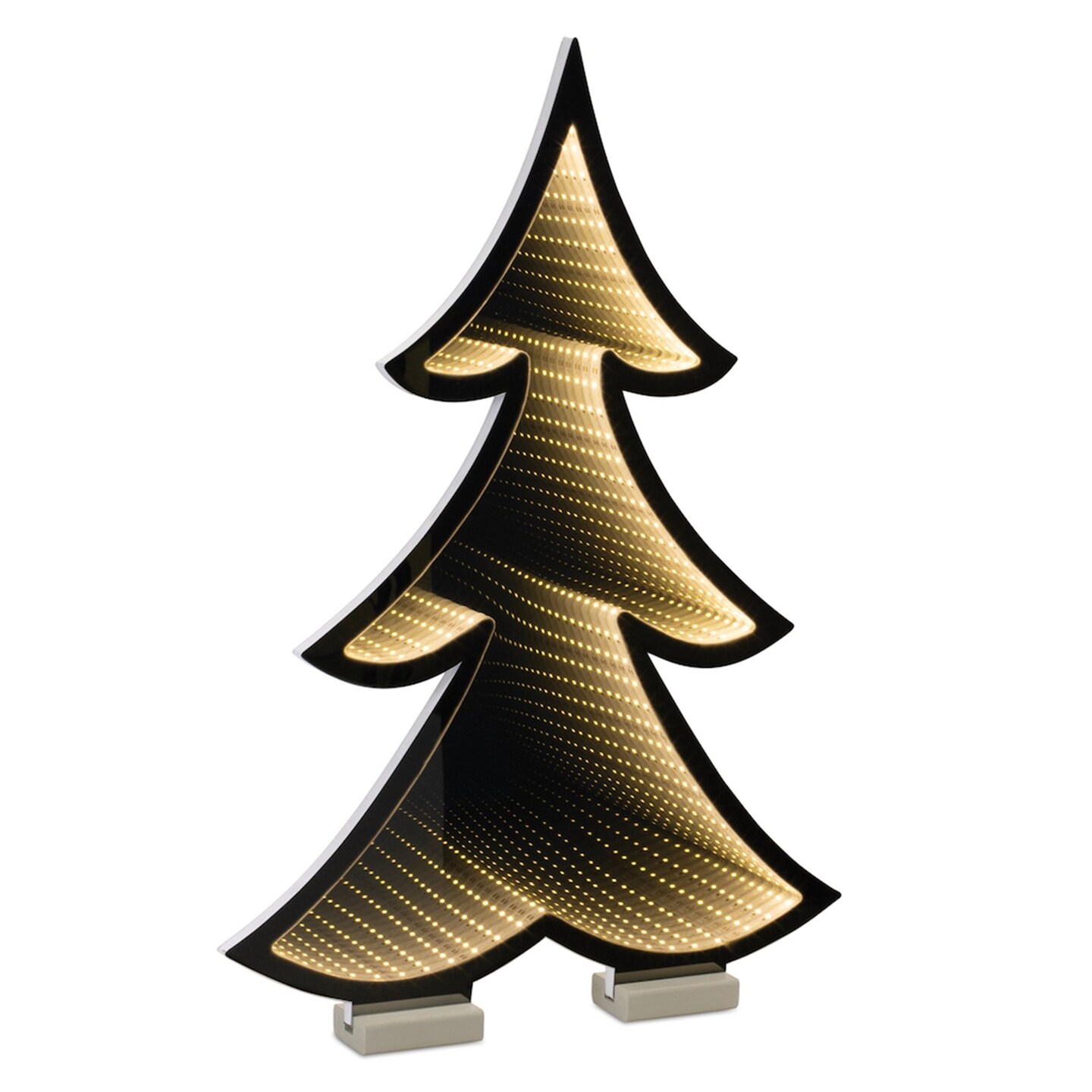 Melrose LED 3D Pine Tree Christmas Infinity Mirror - 24.5&#x22;