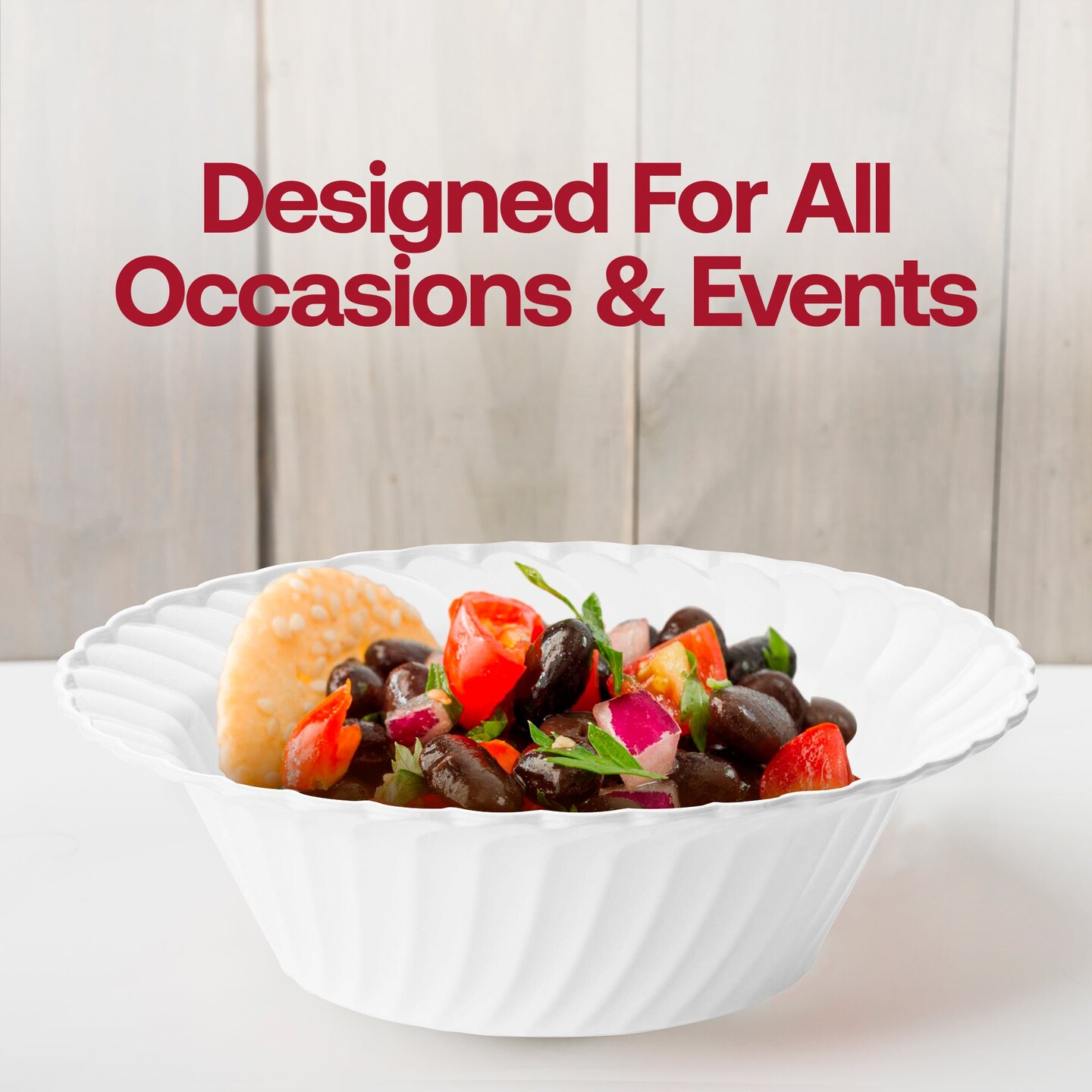 White Flair Plastic Dessert Bowls - 5 oz. (180 Bowls)