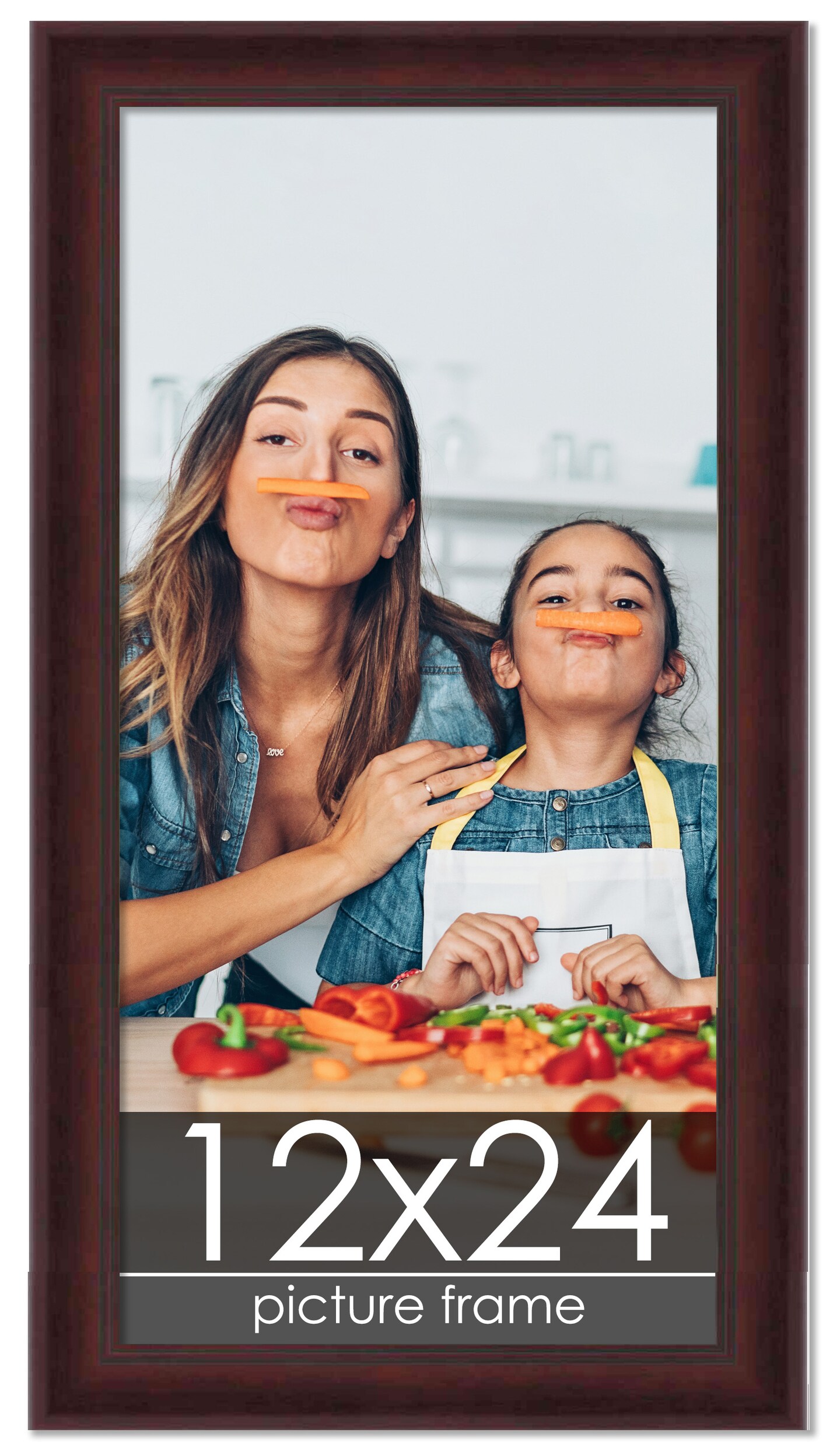 Panoramic Linear Brown Picture Frame - UV Acrylic, Foam Board