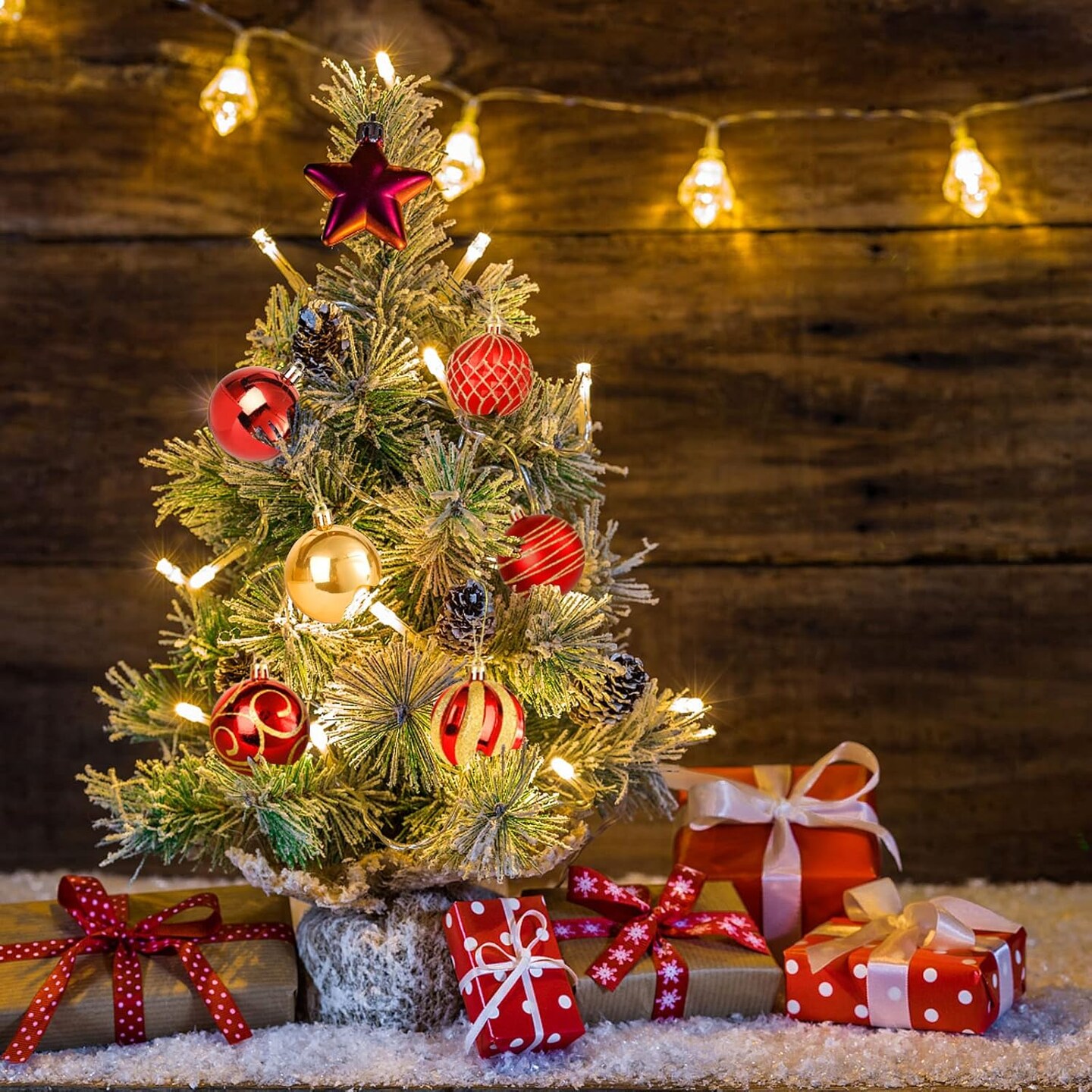 30 PCS Christmas Ball Ornaments Tree Decorations, 60mm/2.36&#x22; Classic Red and Gold Shatterproof Christmas Bulbs Ornaments for Xmas Tree Holiday Wreath Decor