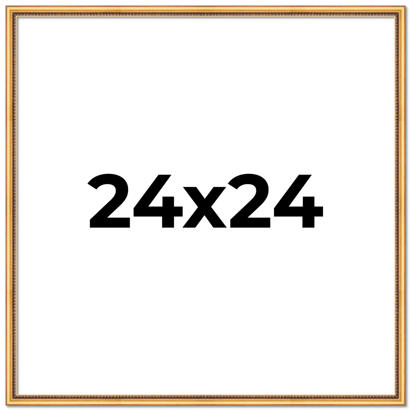 Square Classic Modern Gold Picture Frame - UV Acrylic, Foam Board Backing, Hanging Hardware