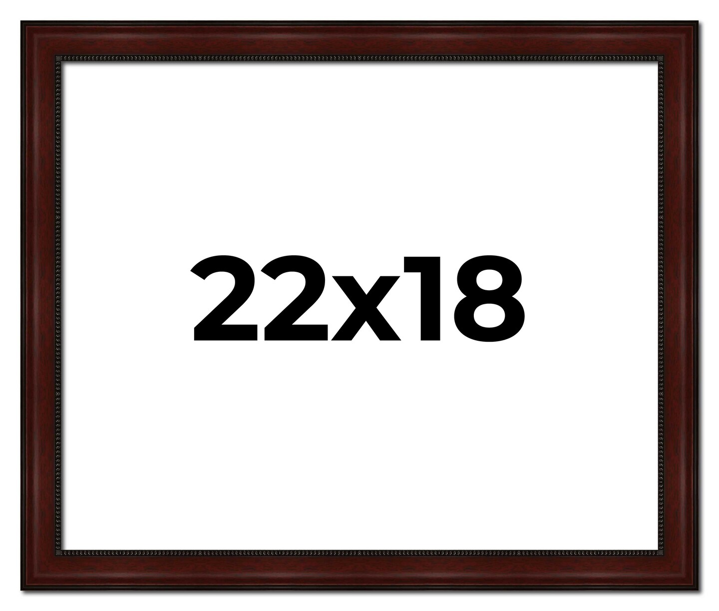 22x18 Distressed Brown Picture Frame - UV Acrylic, Foam Board Backing, Hanging Hardware
