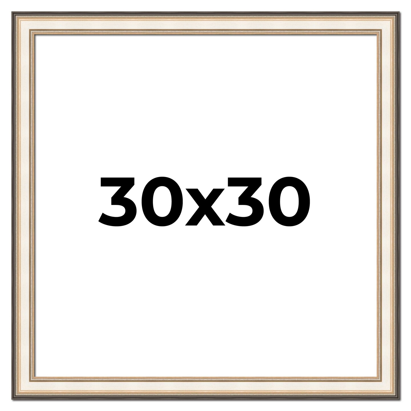 Square Contemporary Silver Picture Frame - UV Acrylic, Foam Board Backing, Hanging Hardware