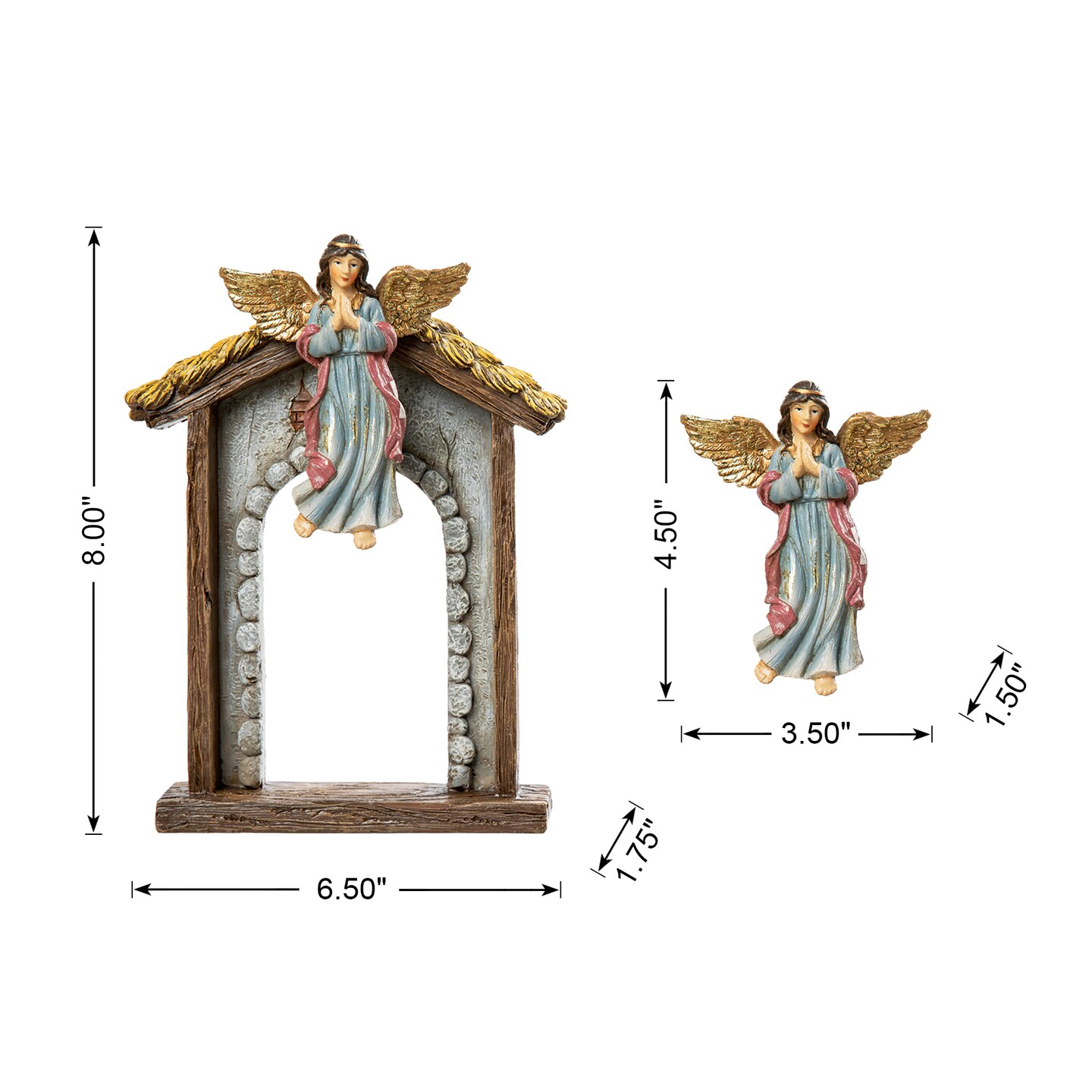 12pcs Oversized Deluxe Blue Resin Nativity Figurine Set