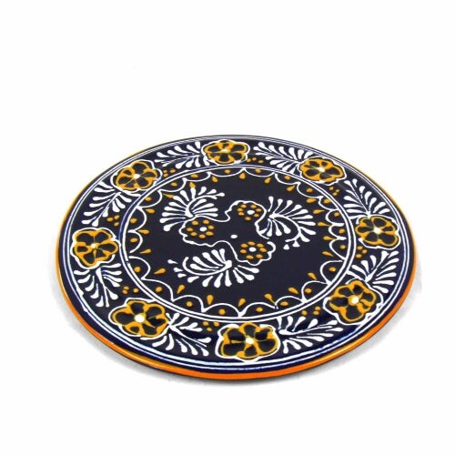 Handmade Ceramic Trivet 8 Inch Round Wall Decor for Kitchen or Dining