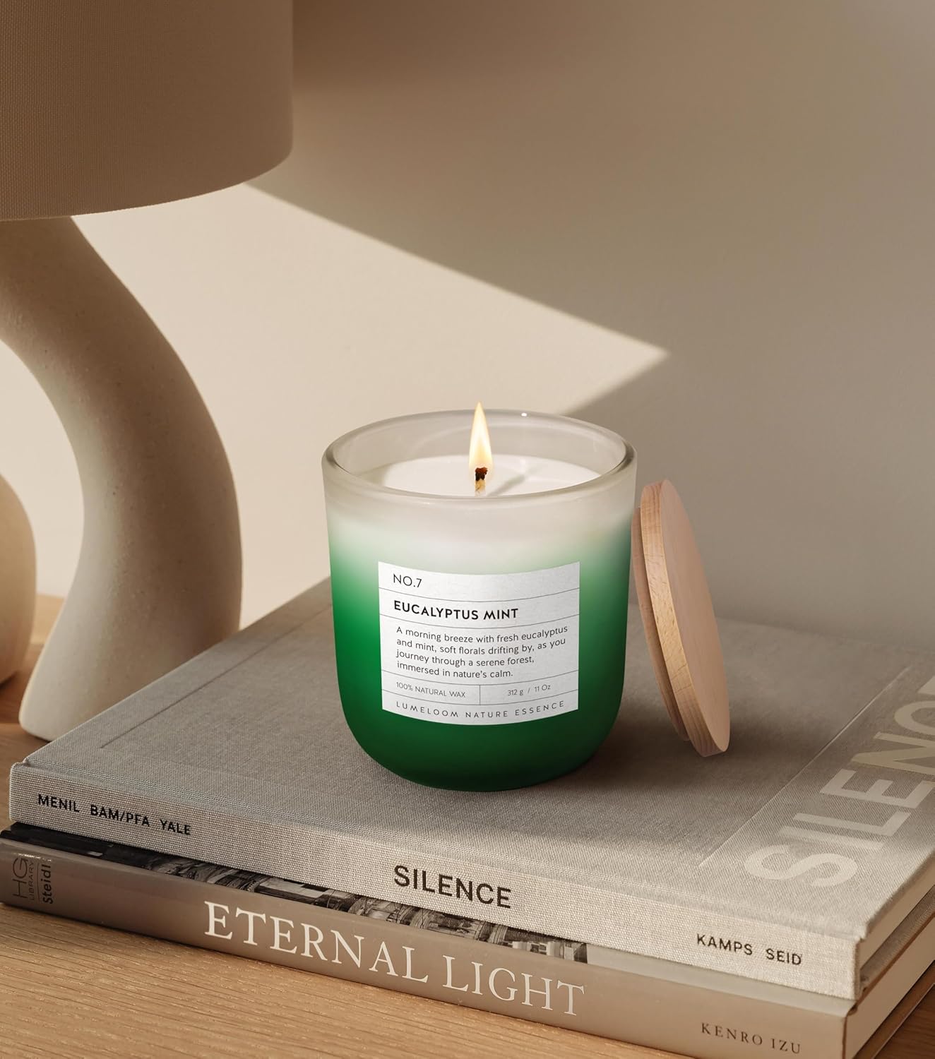 Eucalyptus & Mint Scented Candle, 11oz Aromatherapy Soy Wax Candles for Home Scented, Long Lasting, Eucalyptus & Mint Scent Gift for Home, Women, Men, Friends, Stress Relief, Meditation