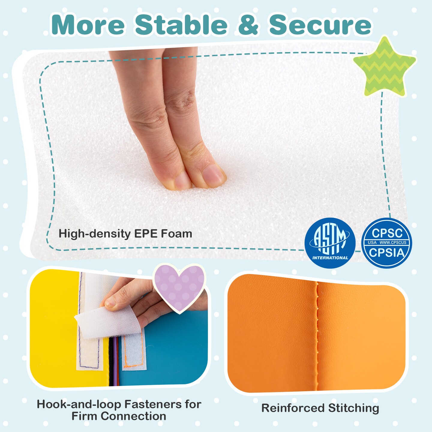 6 Pieces Soft Foam Climbing Blocks Set for Toddlers with Tunnel and Multiple Shapes