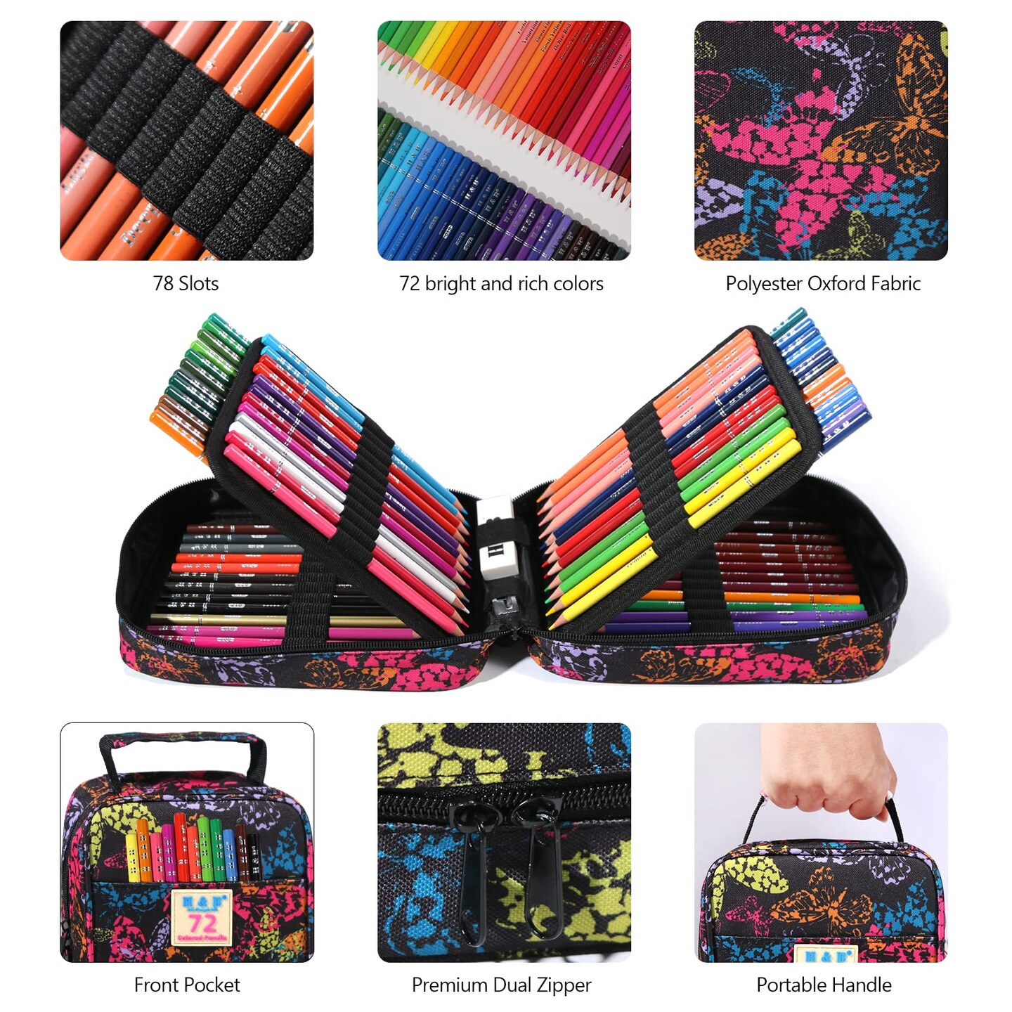 72-Color Colored Pencils Set with Coloring Book, Eraser, and Sharpener - Perfect for Drawing and Coloring - Soft Oil-Based Cores Ideal for Adults and Beginners