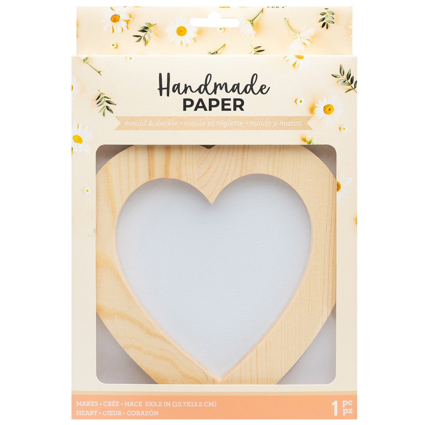 American Crafts Handmade Paper Mold And Deckle Kit-Heart
