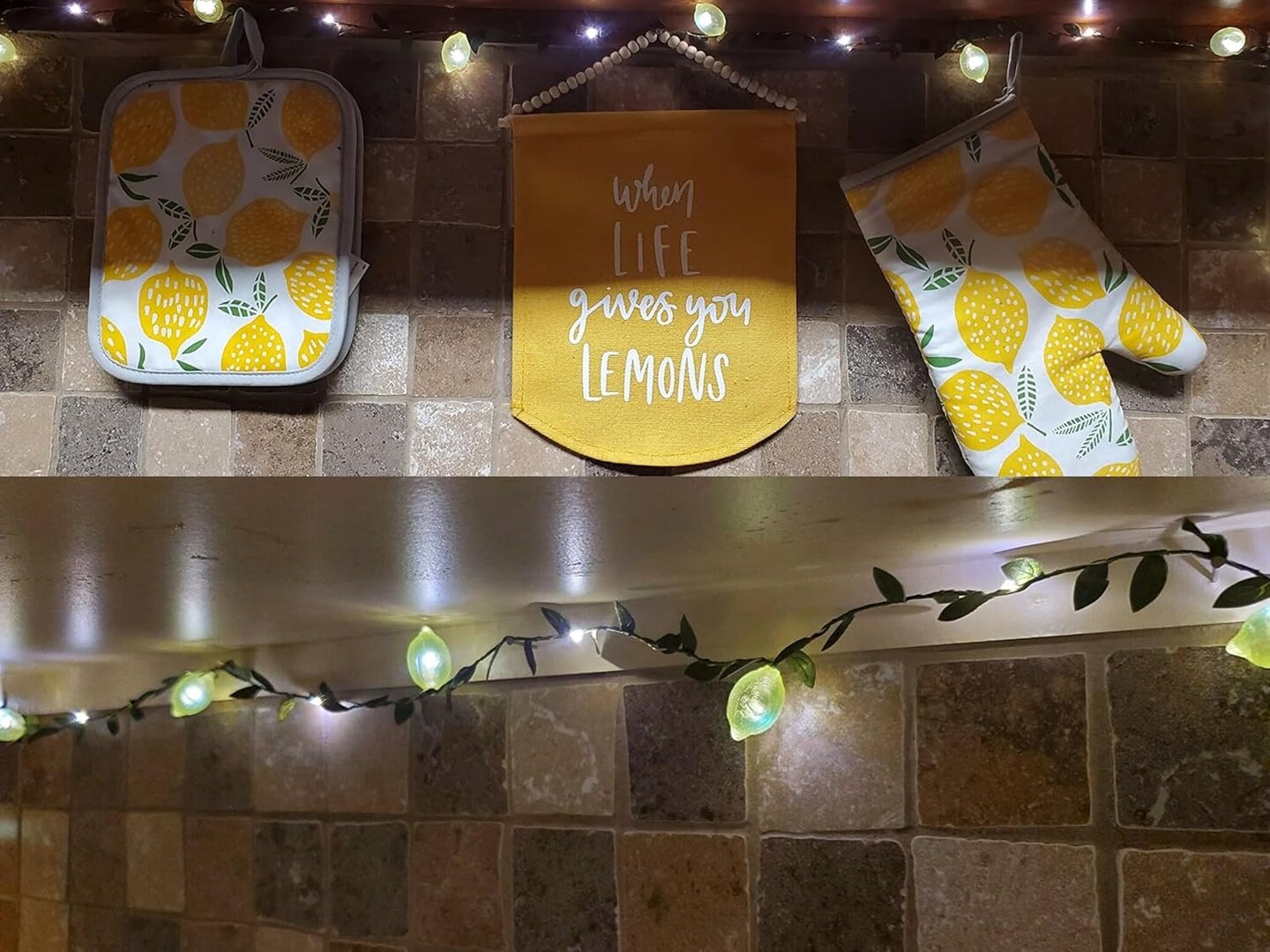 10FT Lemon Vine String Lights – 30 LED Battery-Operated Fairy Lights with Leaves, 8 Modes for Bedroom, Birthday, Garden, and Party Decorations