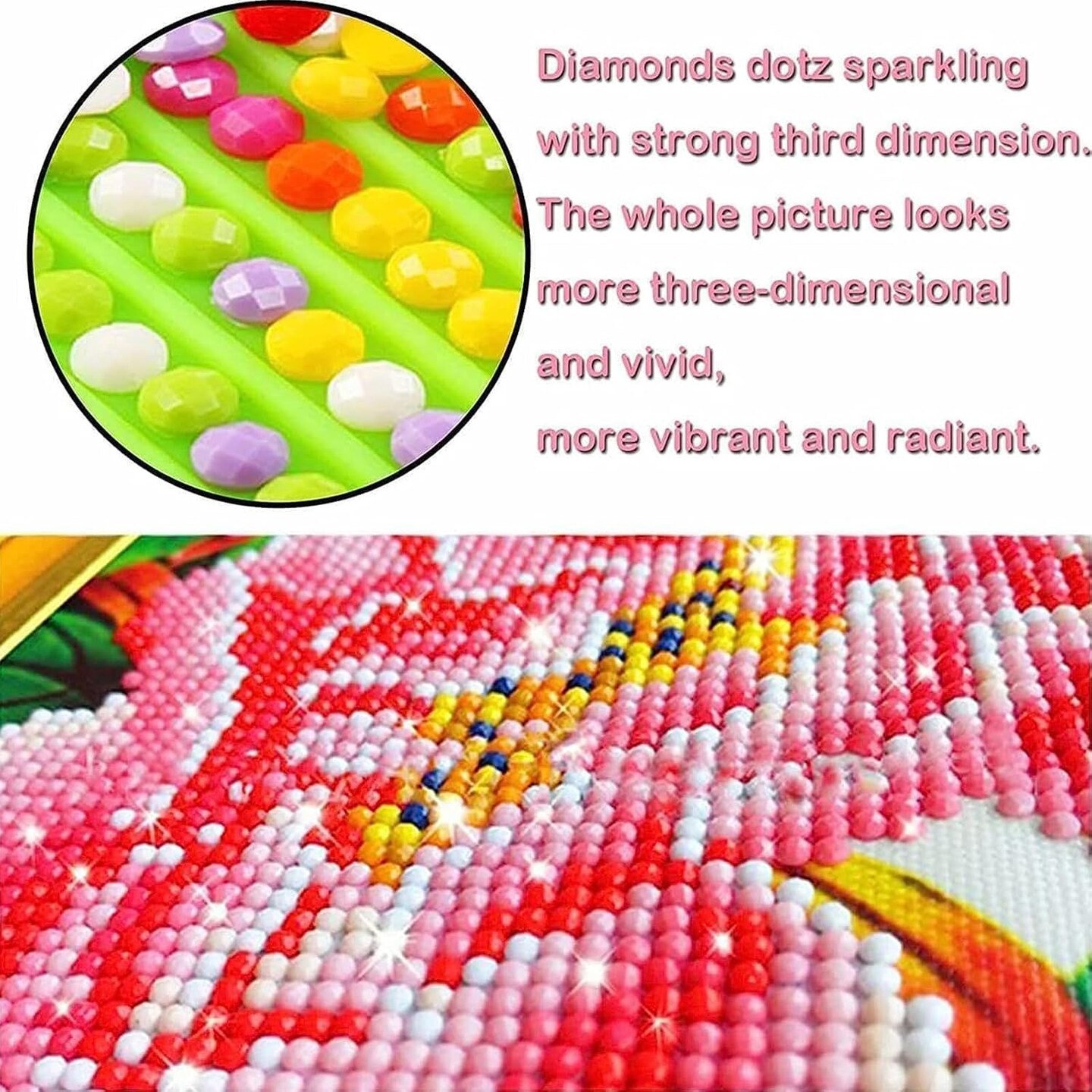 Painting Pack of 6 Adult 5d Diamond Painting Kit, DIY Full Diamond Art kit and Craft for Adult Beginners