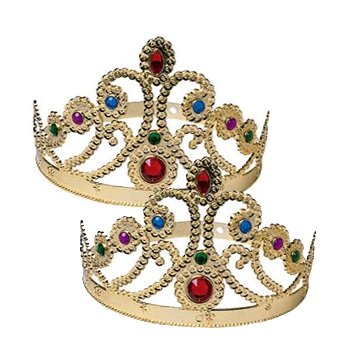 Queen Gold Crown with Plastic Jewels