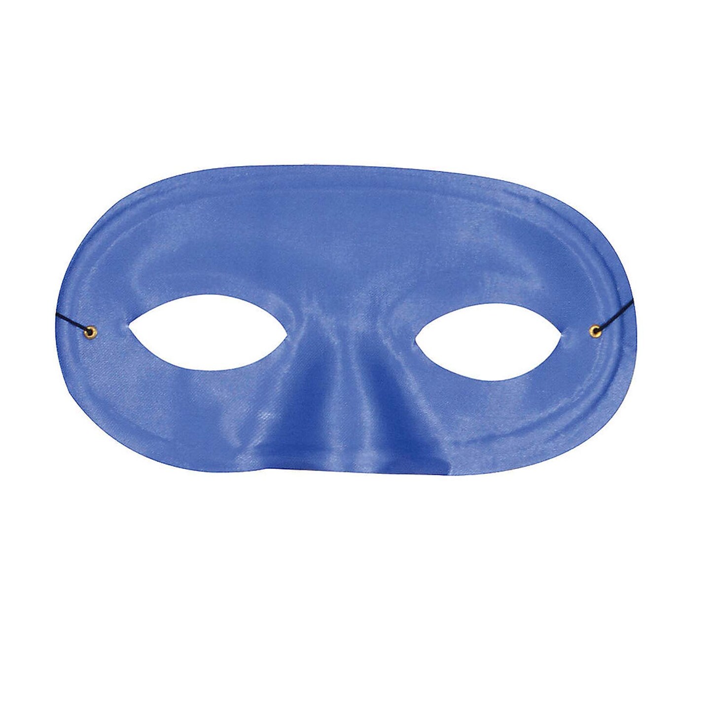 Half Domino Blue Mask Satin with Elastic Band