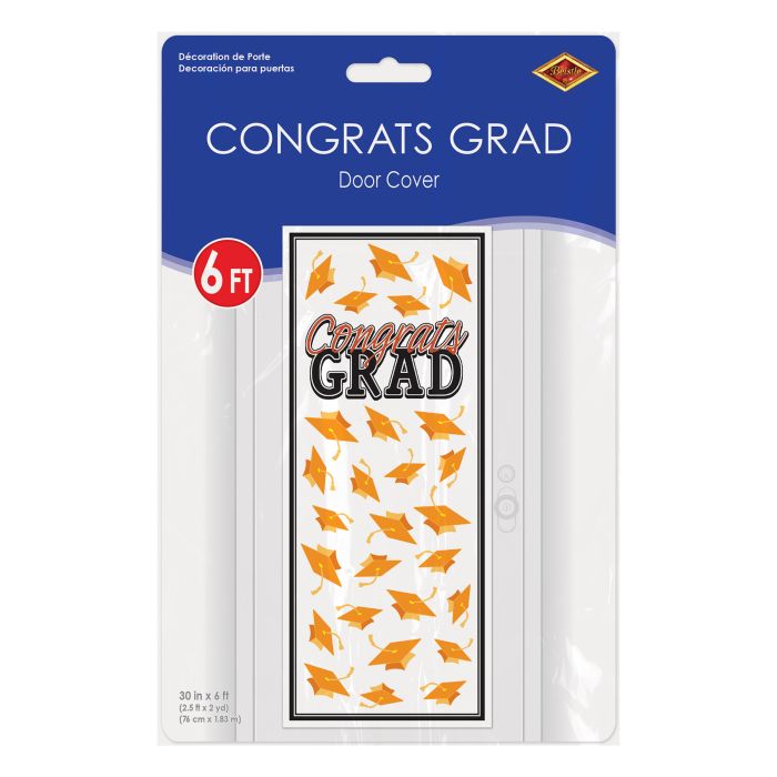 12 Pack Beistle Orange Congrats Grad Door Cover