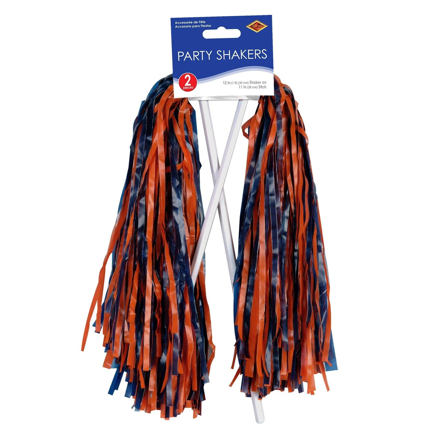 48 Pack Beistle Packaged Pom Poms blue/orange