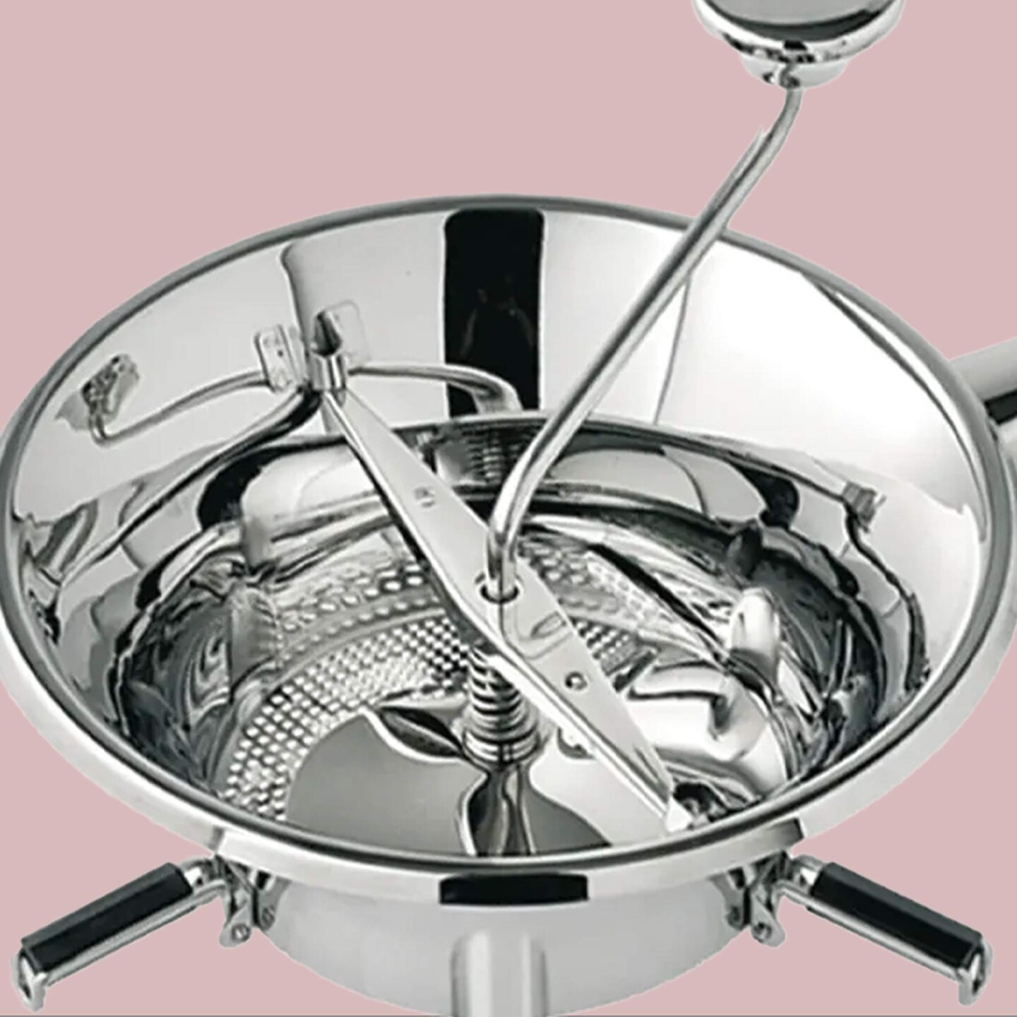 Stainless Steel Food Mill with 3 Grids 14.25&#x22; Deep