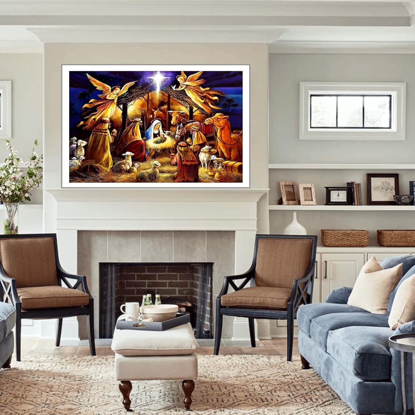 Religious Diamond Painting Kits for Adults (15.7 x 19.7 in (Jesus Nativity)