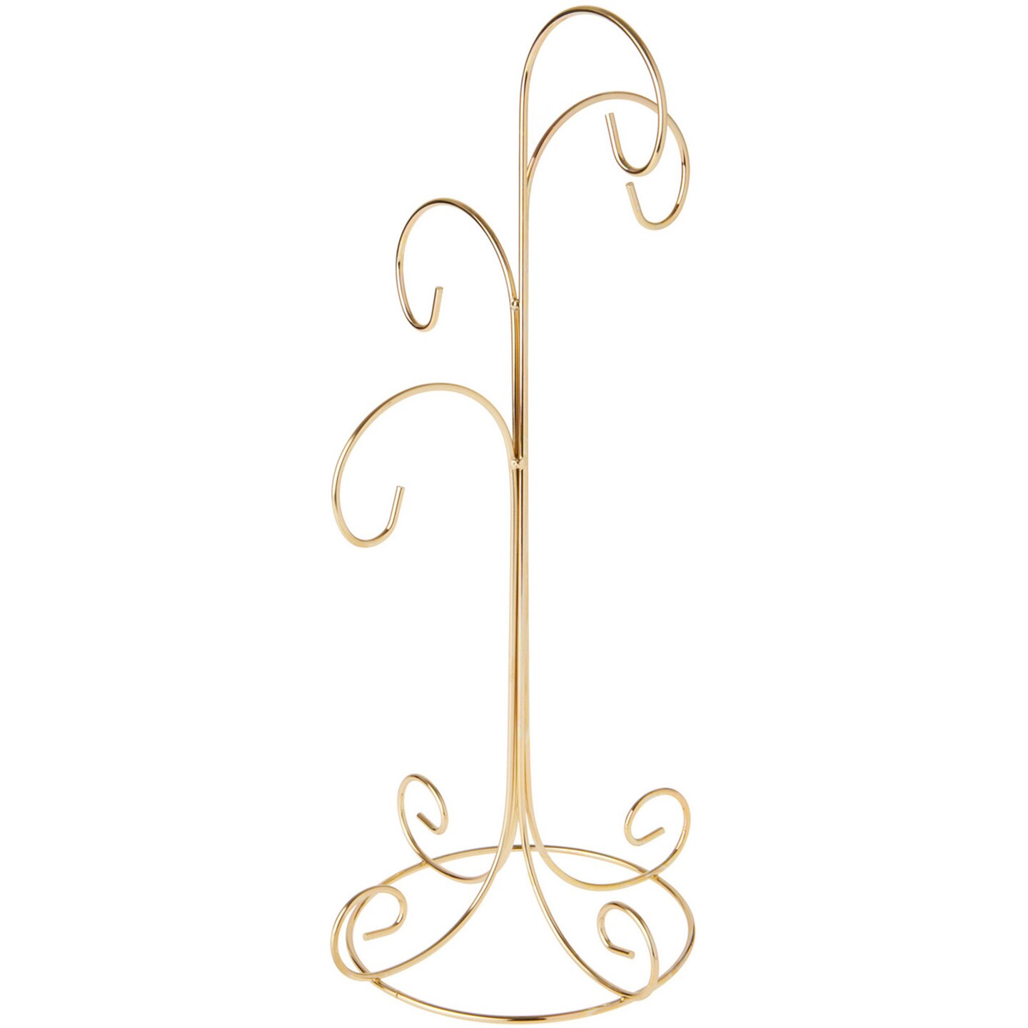 Bard&#x27;s 4 Tiered Gold-toned Ornament Stand, Tree, 14&#x22; H x 6.75&#x22; W x 6.75&#x22; D