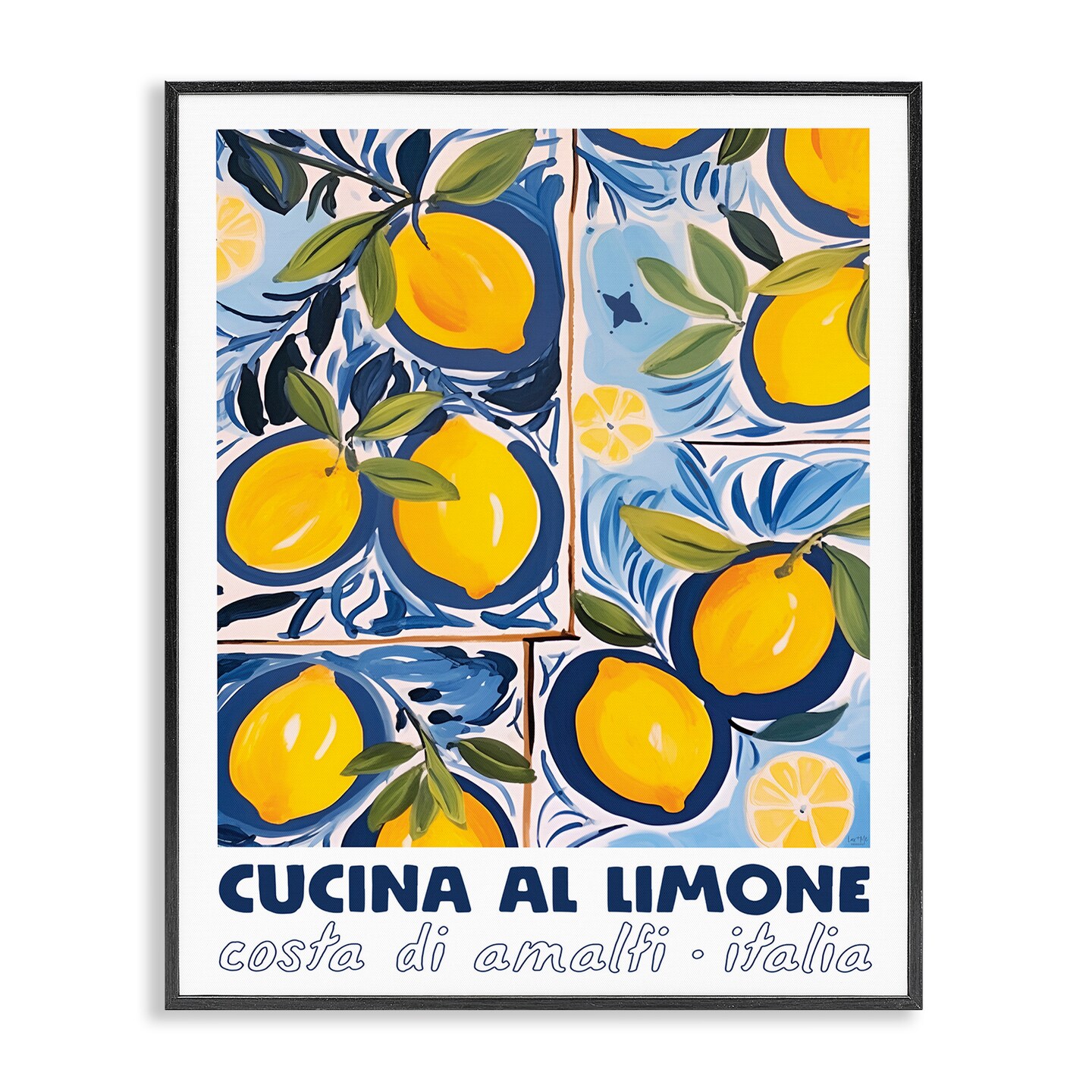 Stupell Industries Bright Mediterranean Lemons Framed Giclee Design by Lux + Me Designs
