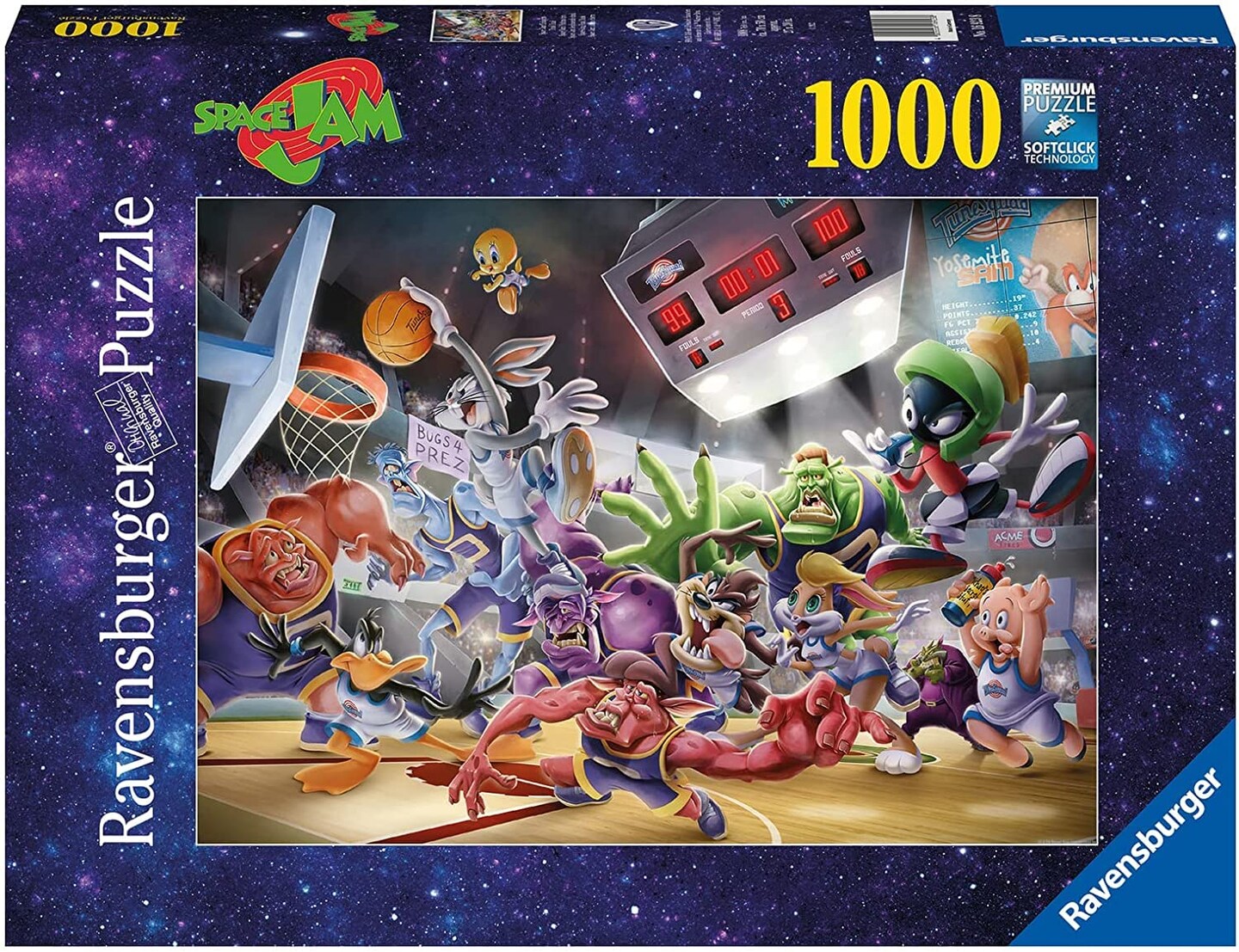 Ravensburger Space Jam: Final Dunk - Exciting 1000 Piece Jigsaw