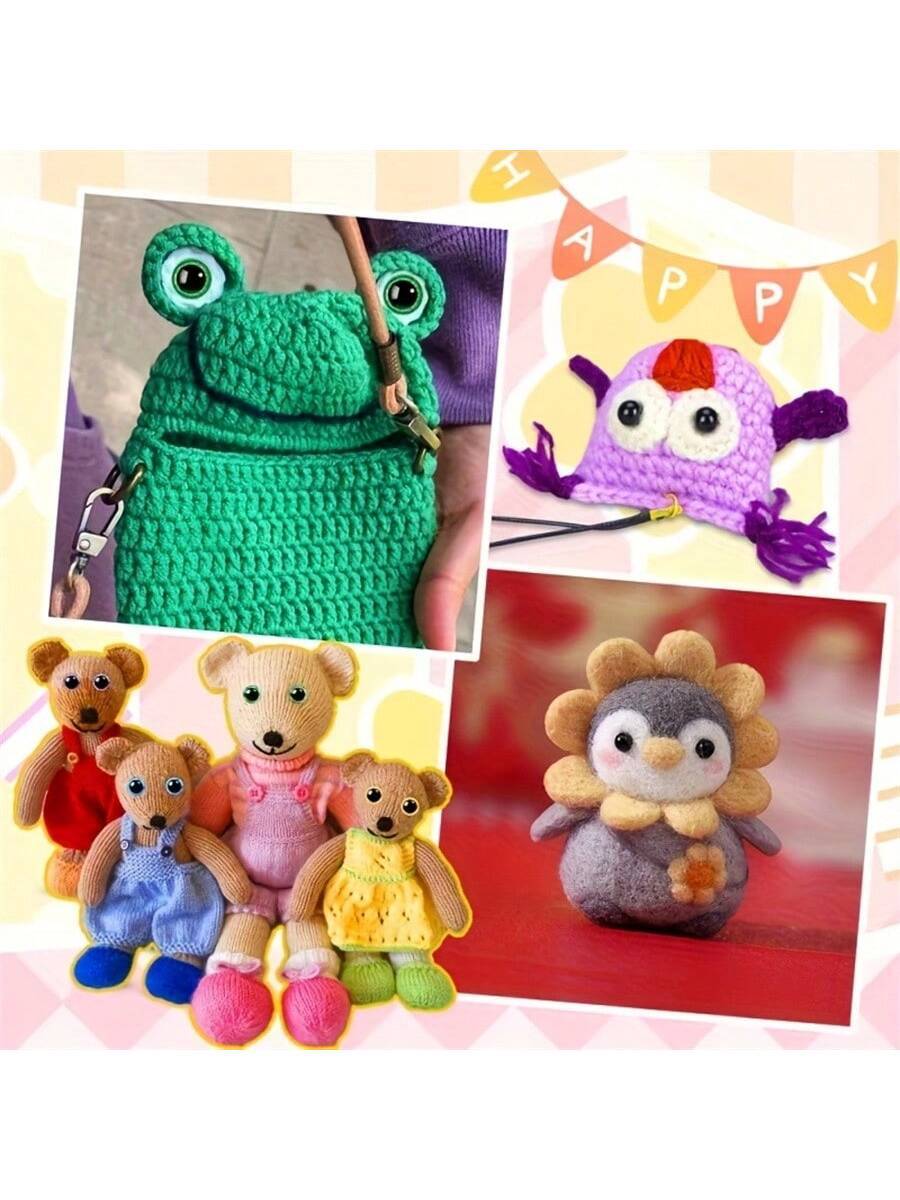 752 Pieces of Safety Eyes and Nose, Safety Eyes Suitable for Crochet DIY Plush Making Set with Washers