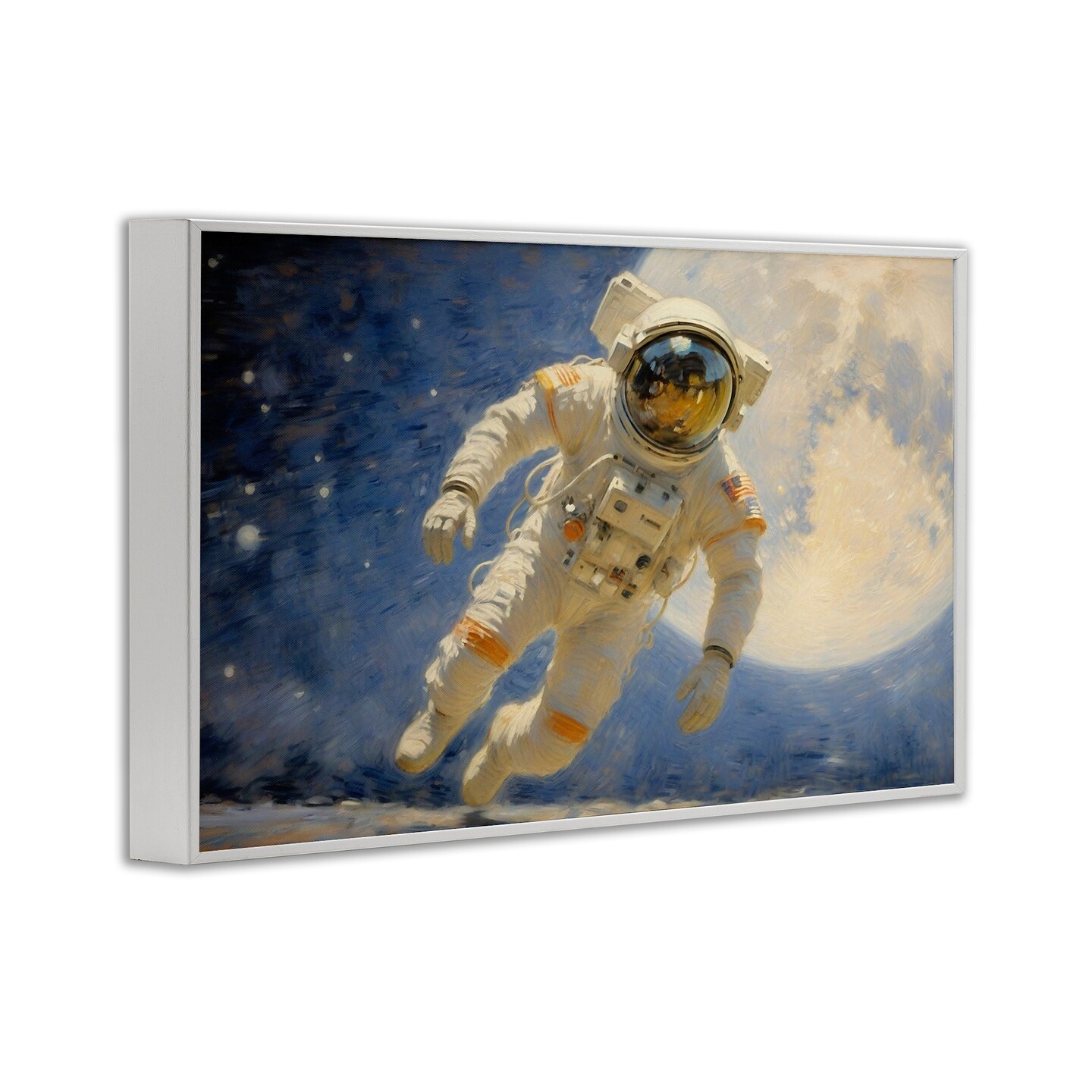 Stupell Industries Astronaut in Vast Galaxy Framed Giclee, design by Angie Hawke