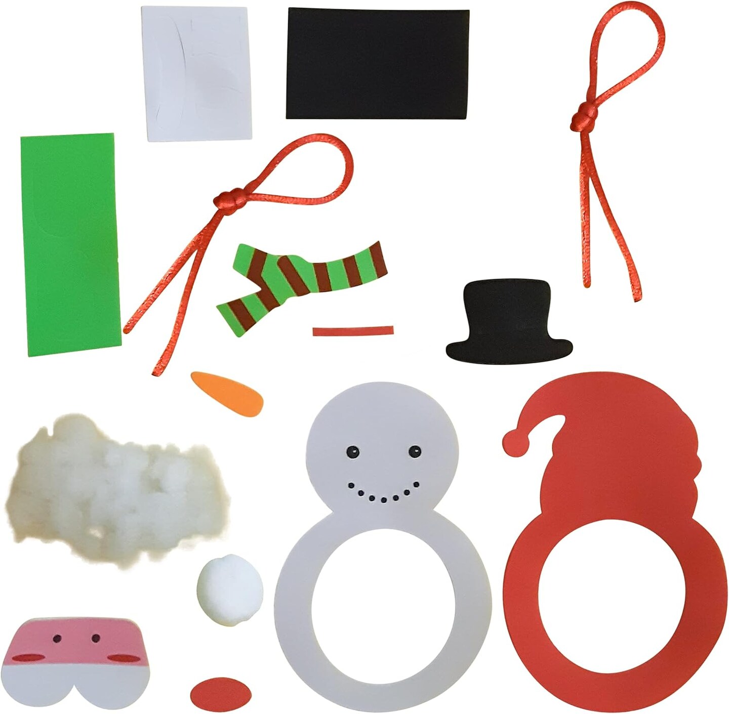 4E's Novelty Foam Kids Christmas Picture Frame Ornament Craft Kit, 12 Pack DIY Holiday Art Activity for Children, Self-Adhesive Foam Christmas Tree Ornaments for Kids Ages 3-12, Party Craft Set