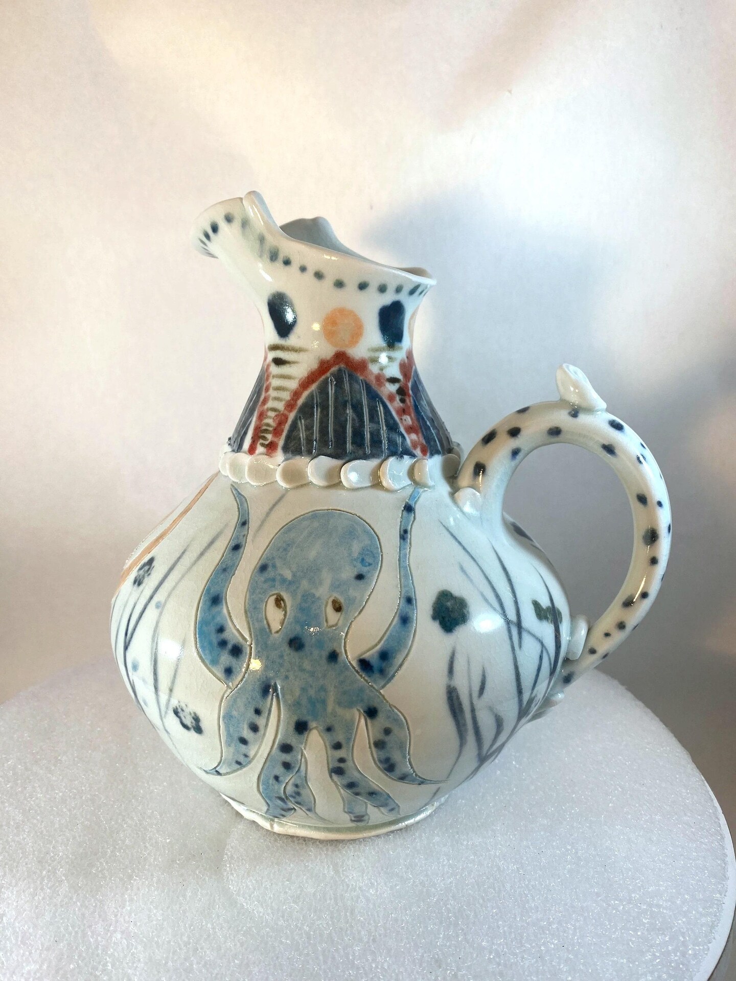 Ceramic Whale Water popular Pitcher