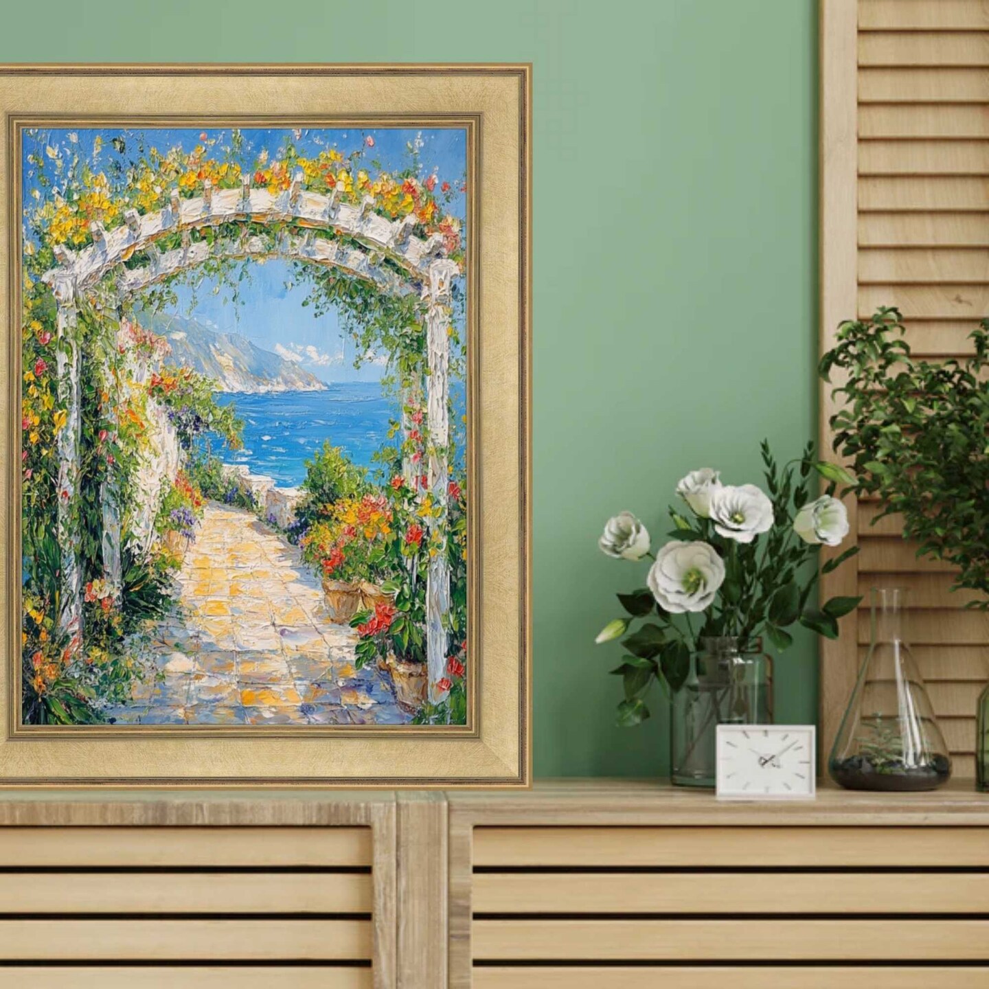 Modern Contemporary Champagne Gold Flat Picture Frame 30x40 frame